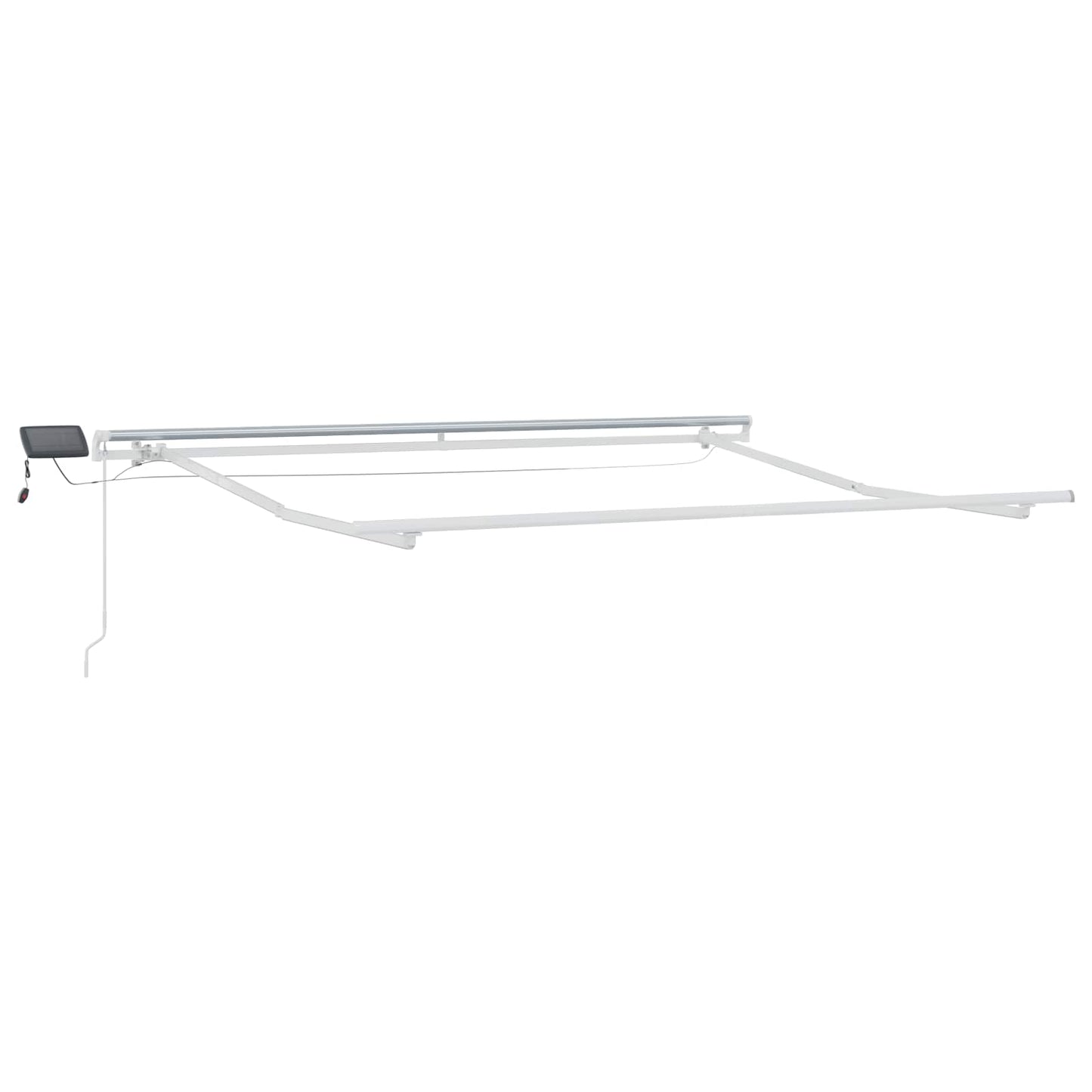 Ausziehbare Markise Taupe 600 x 300 cm Stoff und Aluminium