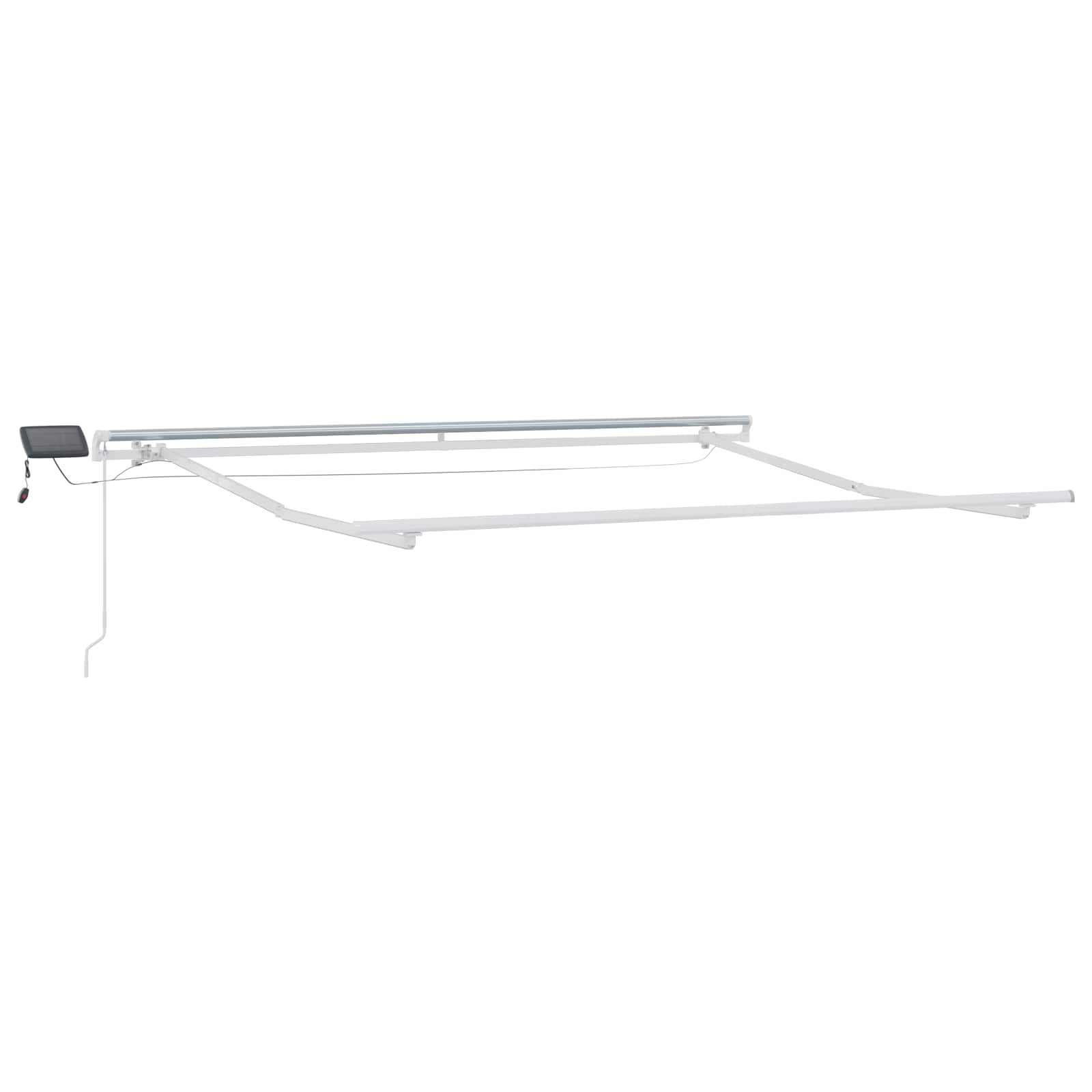 Ausziehbare Markise Taupe 600 x 300 cm Stoff und Aluminium