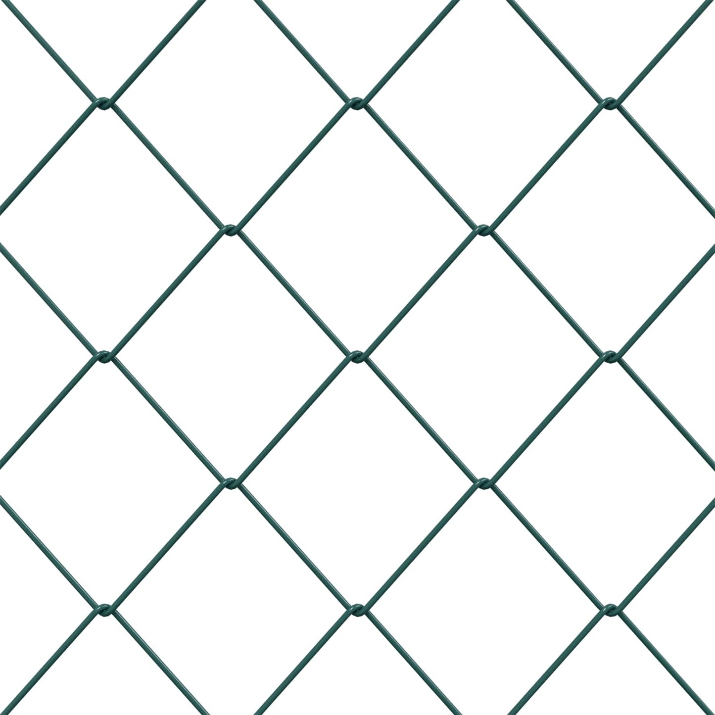 Kettenzaun 2 x 20 m Stahl Grün