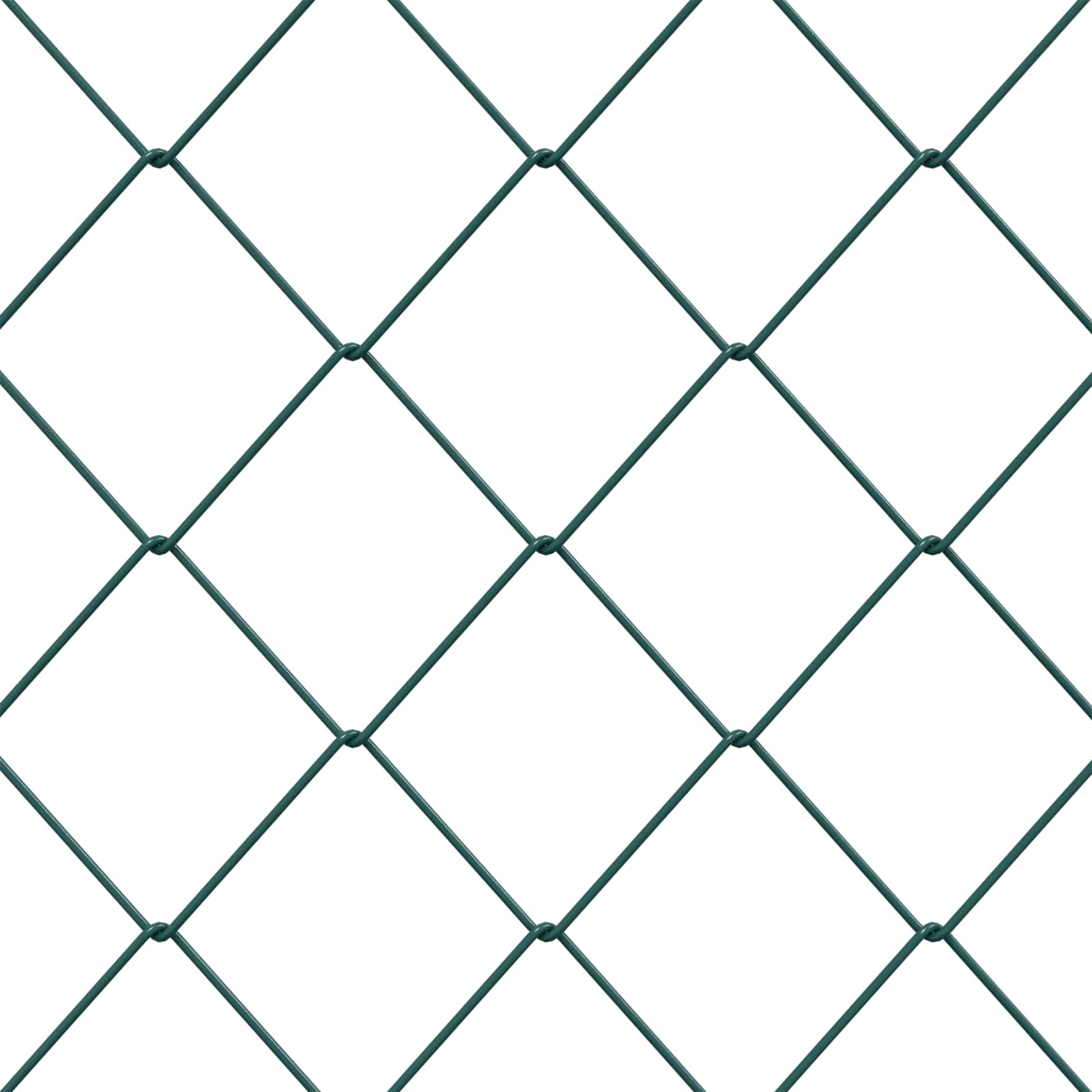 Kettenzaun 2 x 20 m Stahl Grün
