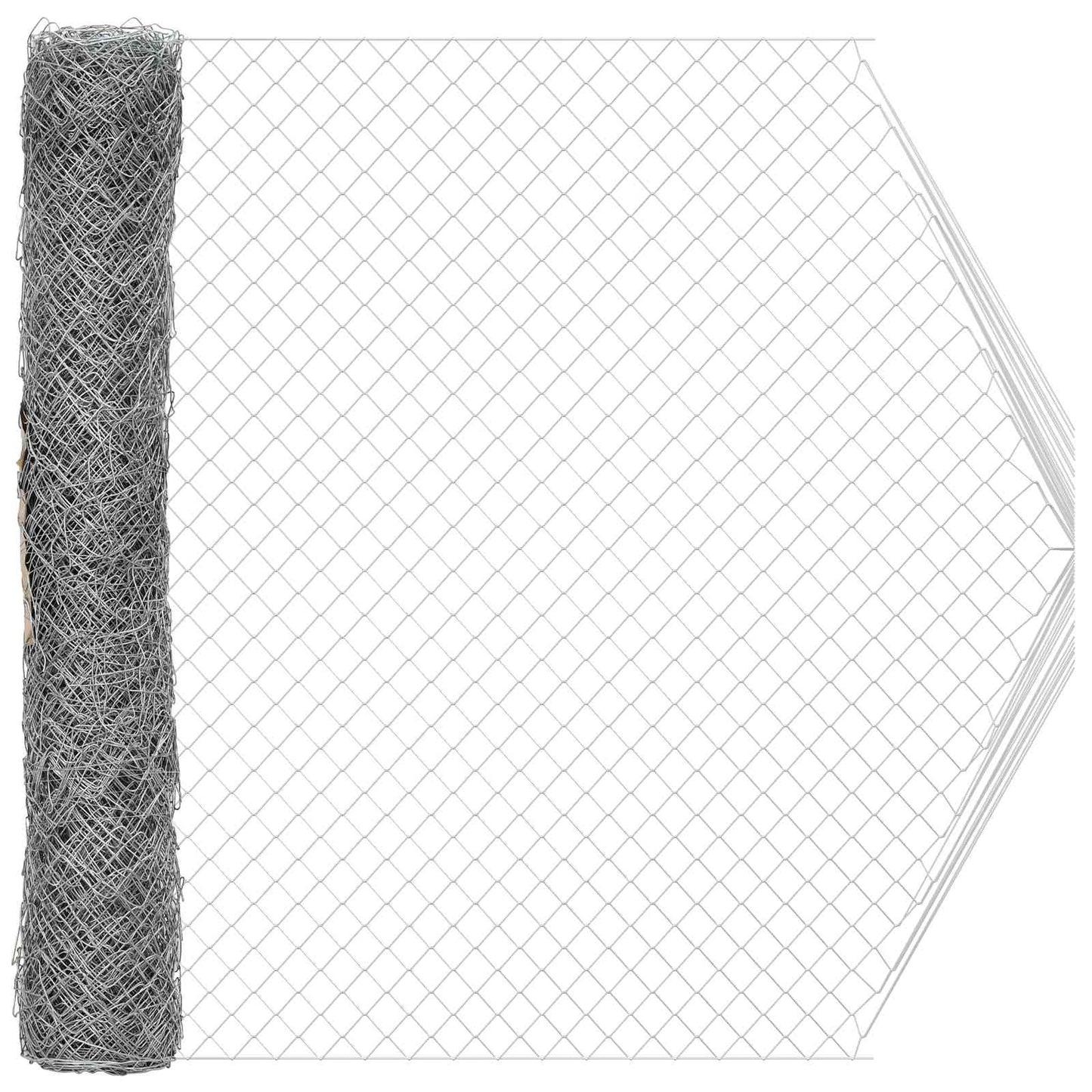 Maschendrahtzaun 2 x 10 m Glas Verzinkt
