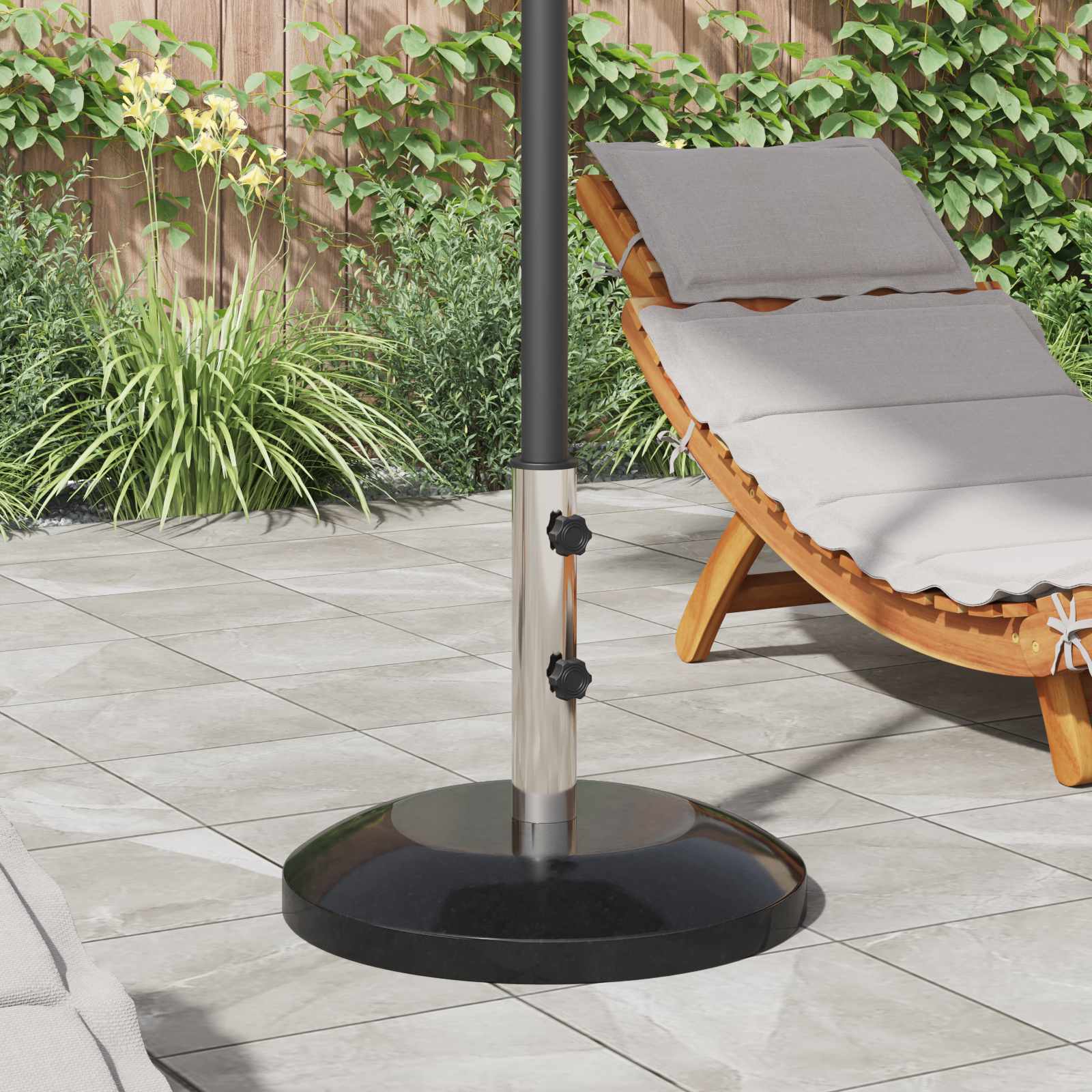 Parasolbasis für 40-50 mm Pole 26.75 kg Schwarz