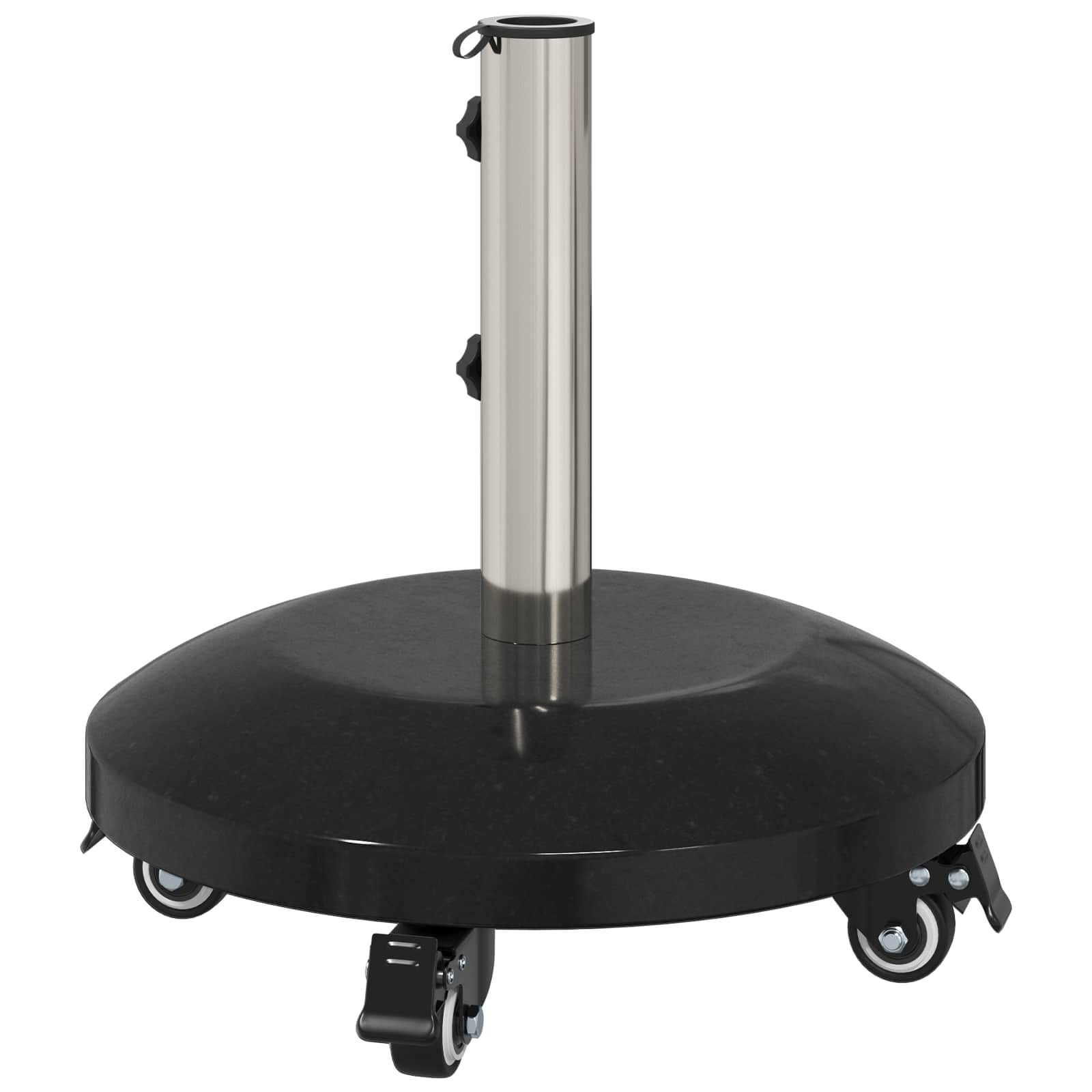 Granitsockel mit Rollen für 40-50 mm Pfosten 29 kg Schwarz