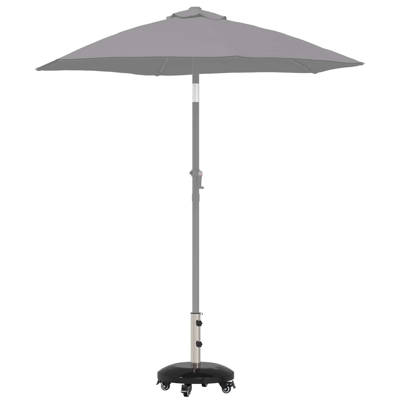 Granitsockel mit Rollen für 40-50 mm Pfosten 29 kg Schwarz