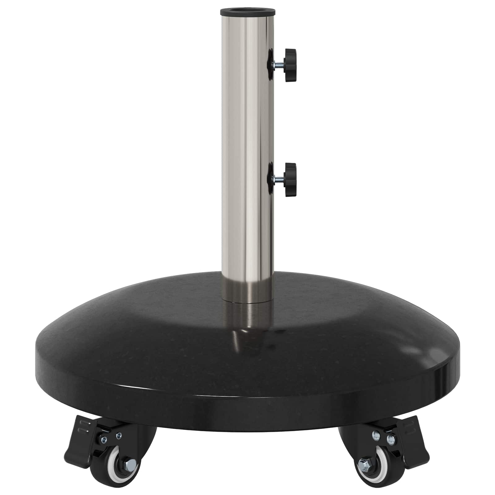 Granitsockel mit Rollen für 40-50 mm Pfosten 29 kg Schwarz