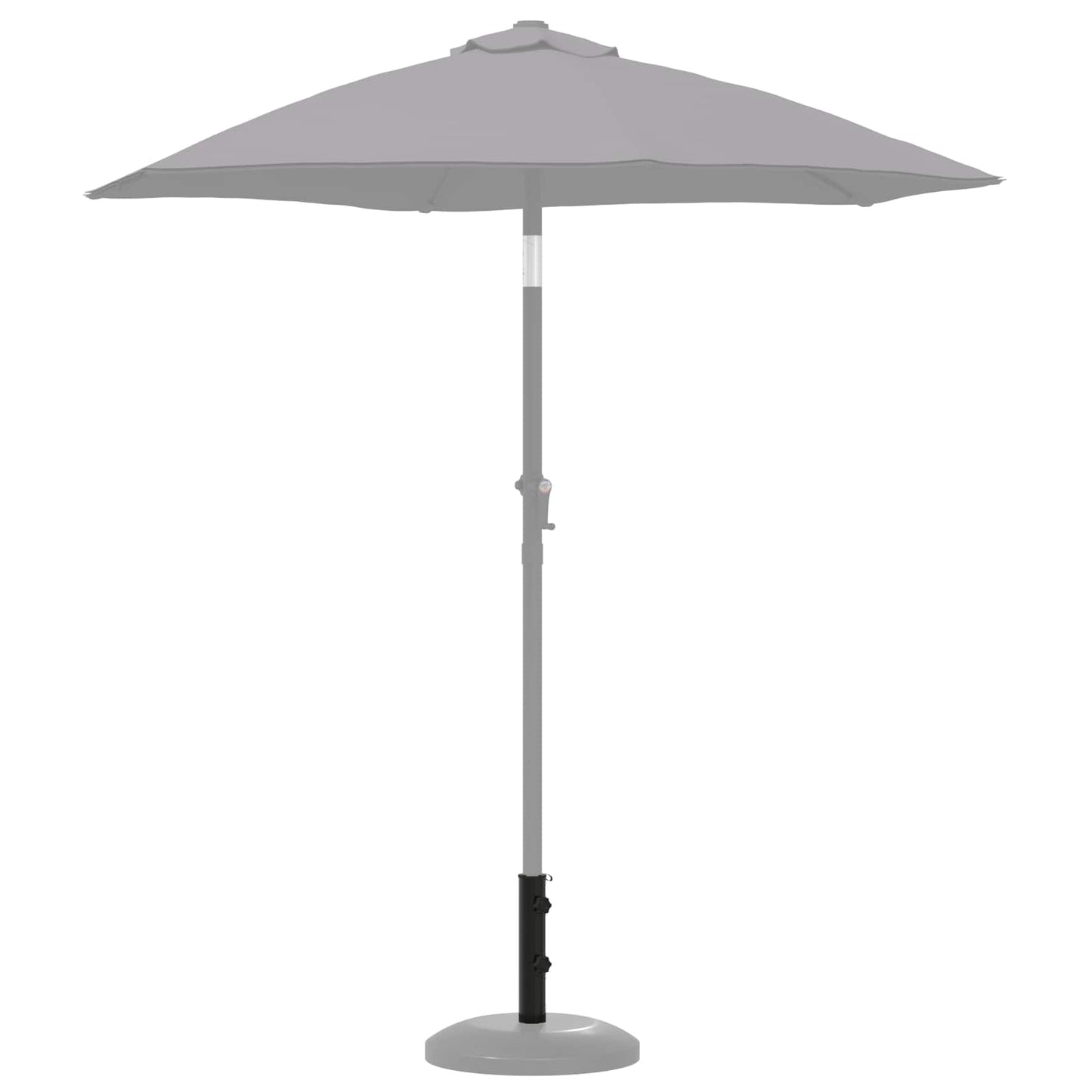 Parasol Fußrohr 0.6 kg Schwarz Eisen for 40-50 mm Pole