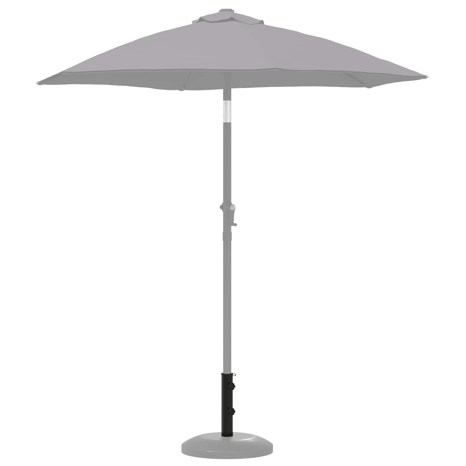 Parasol Fußrohr 0.6 kg Schwarz Eisen for 40-50 mm Pole