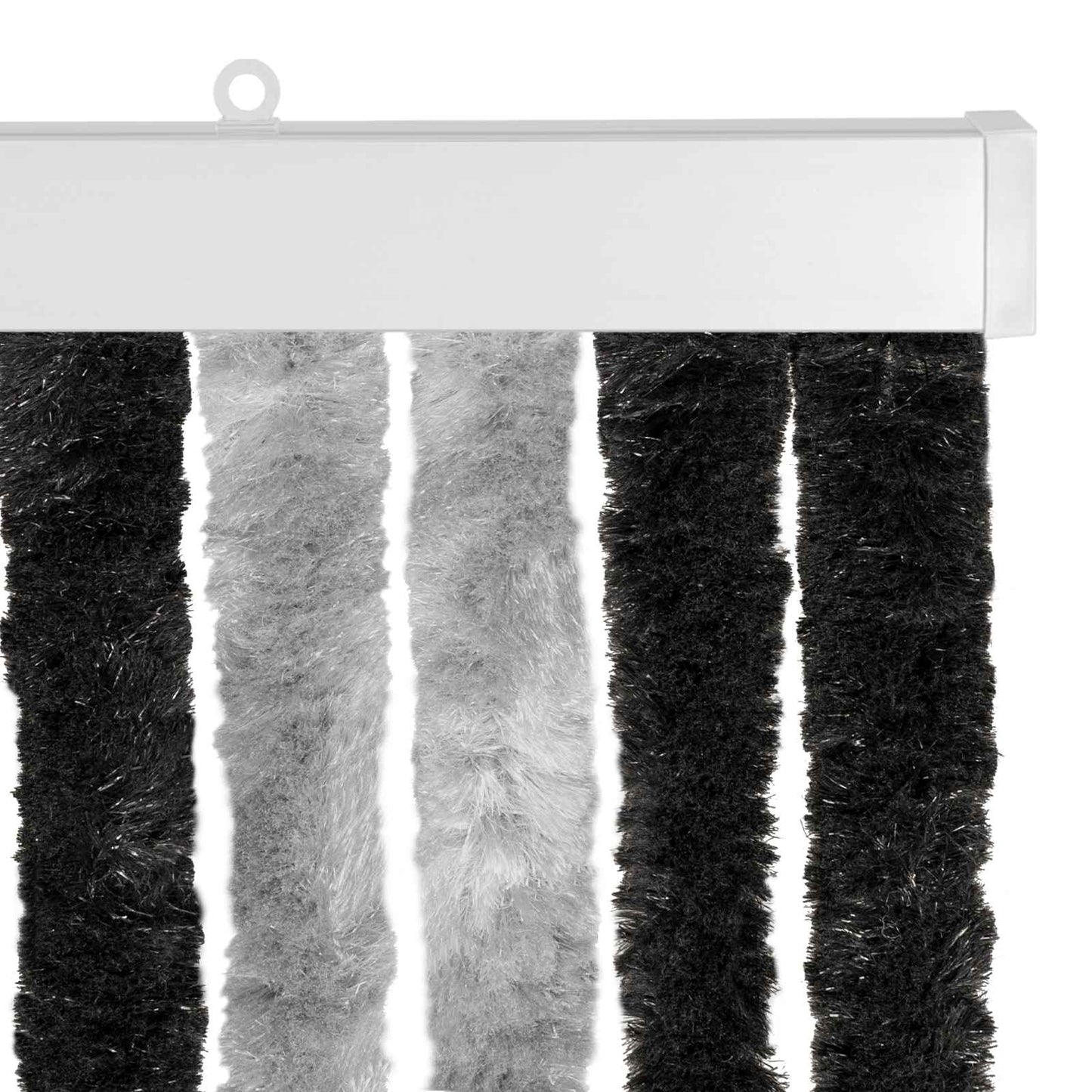 Insektenschutzvorhang Chenille Grau und Schwarz 56 x 200 cm