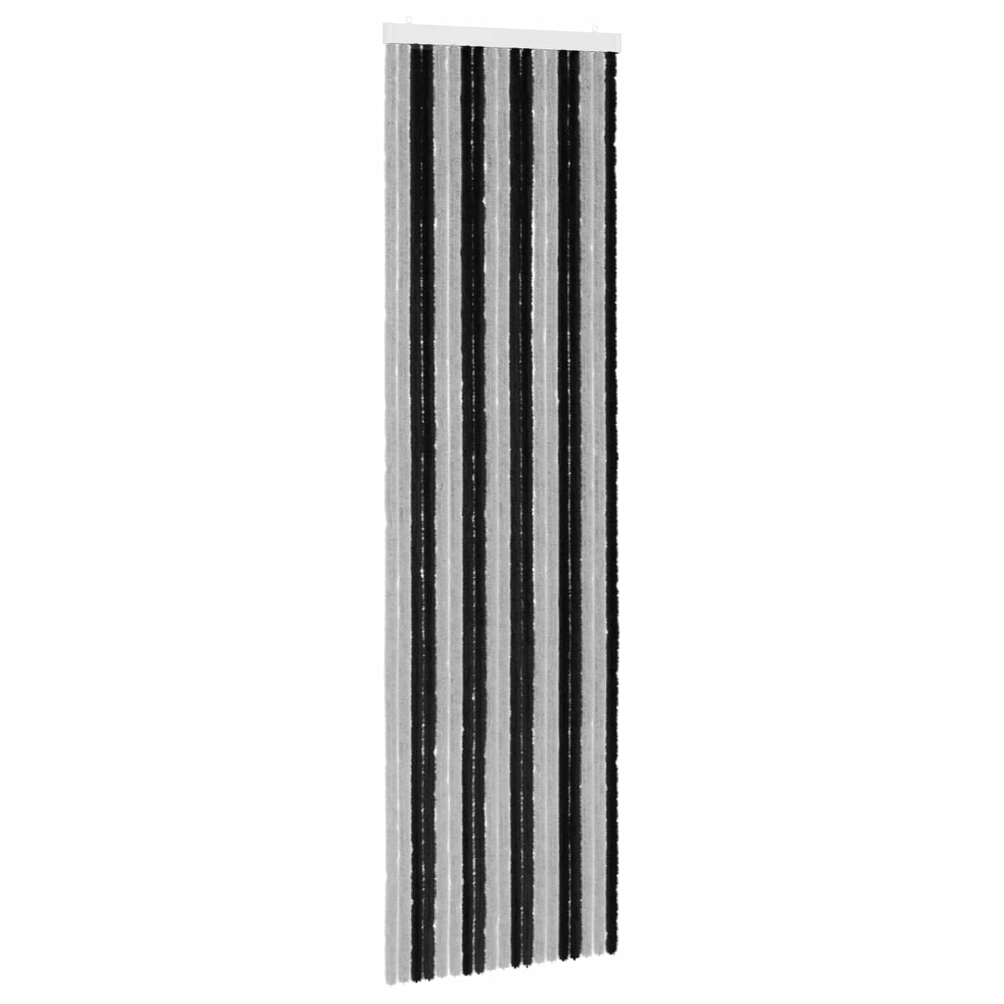 Insektenschutzvorhang Chenille Grau und Schwarz 56 x 200 cm