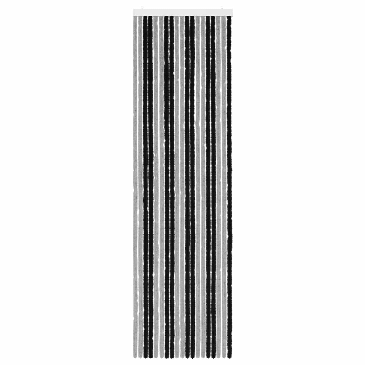 Insektenschutzvorhang Chenille Grau und Schwarz 56 x 200 cm