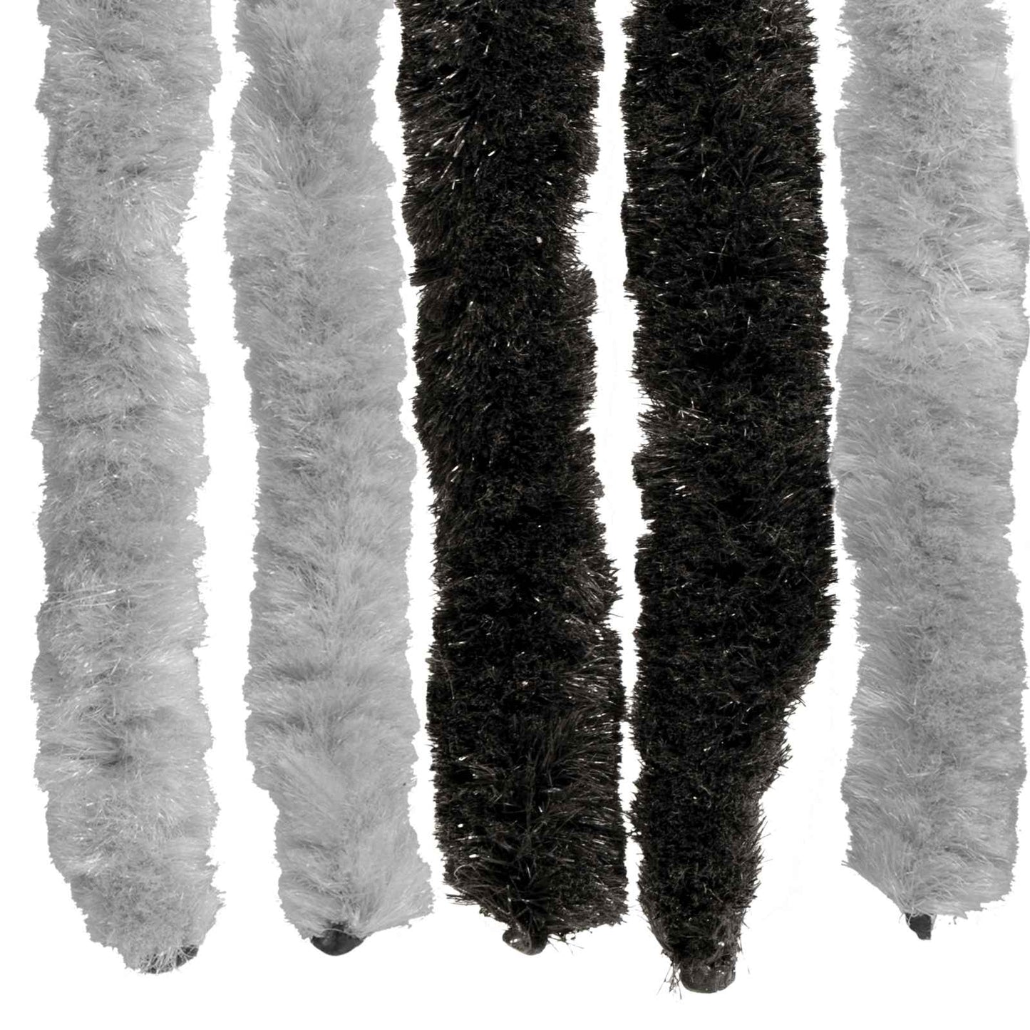 Insektenschutzvorhang Chenille Grau und Schwarz 90 x 200 cm