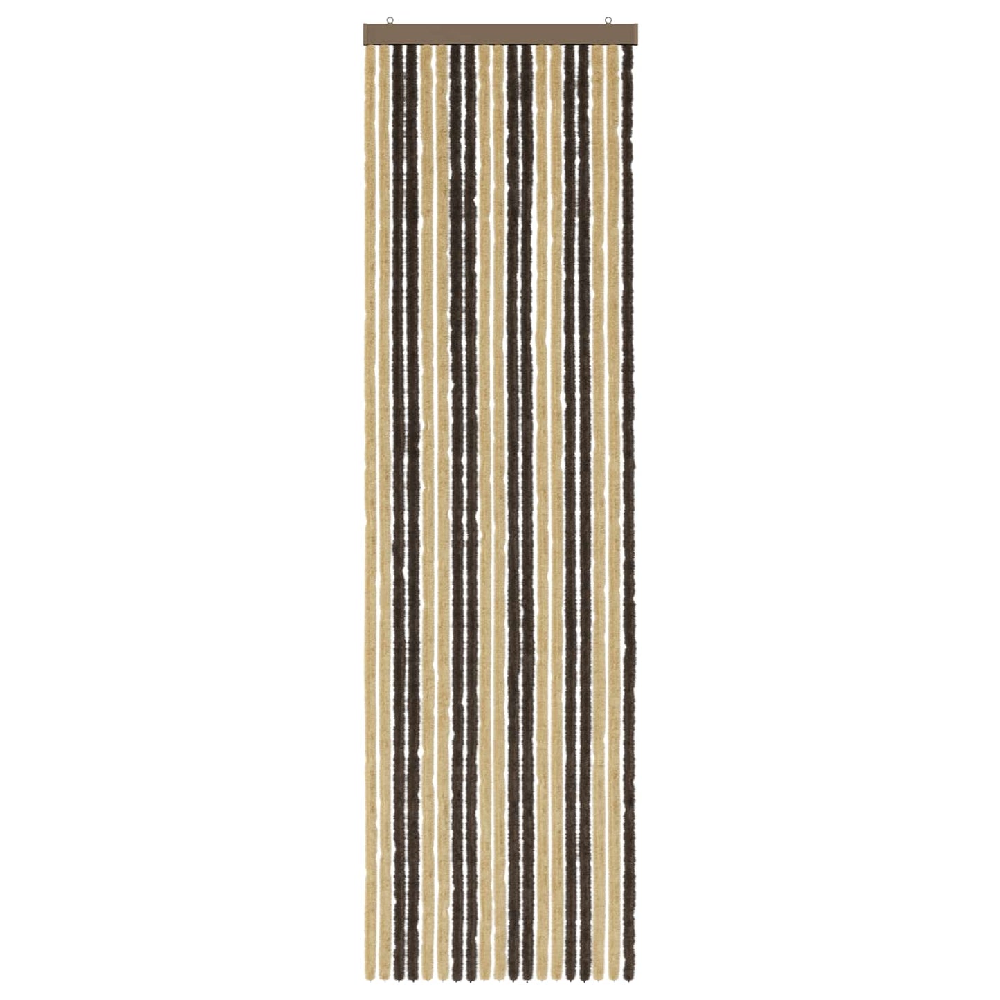 Insektenschutzvorhang Chenille Dunkelbraun und Beige