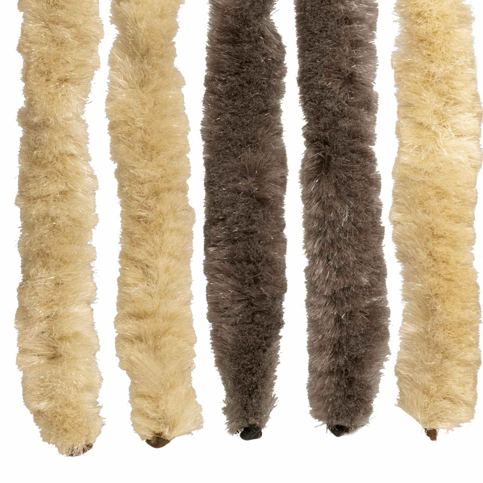 Insektenschutzvorhang Chenille Dunkelbraun und Beige