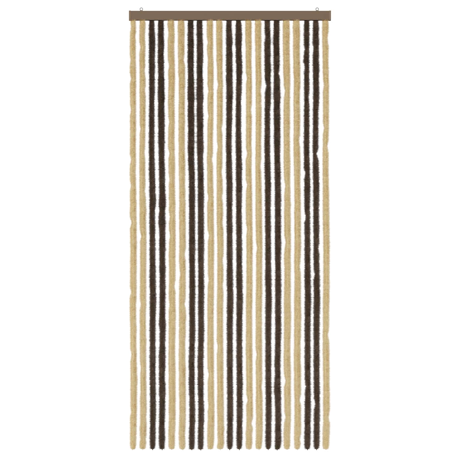 Insektenschutzvorhang Chenille Dunkelbraun und Beige