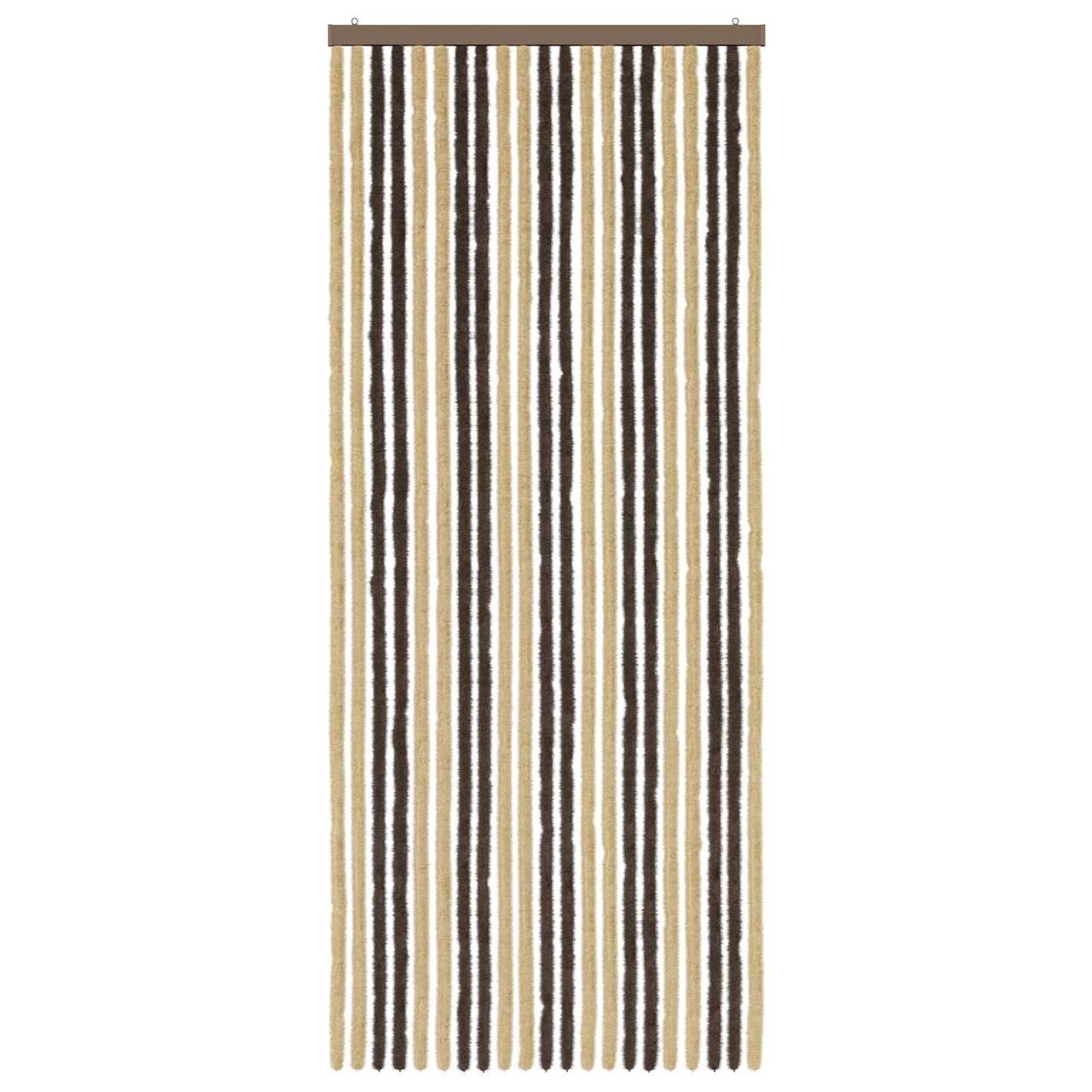 Insektenschutzvorhang Chenille Dunkelbraun und Beige