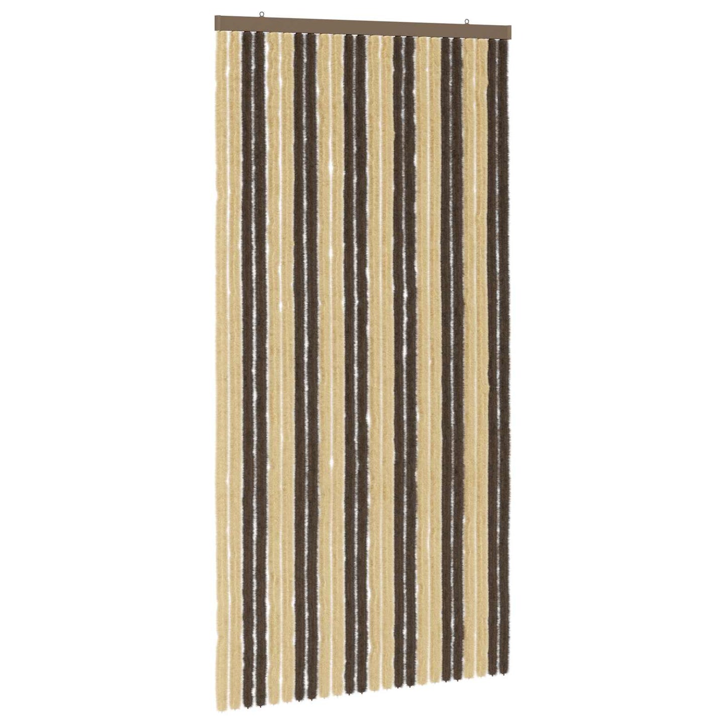 Insektenschutzvorhang Chenille Dunkelbraun und Beige