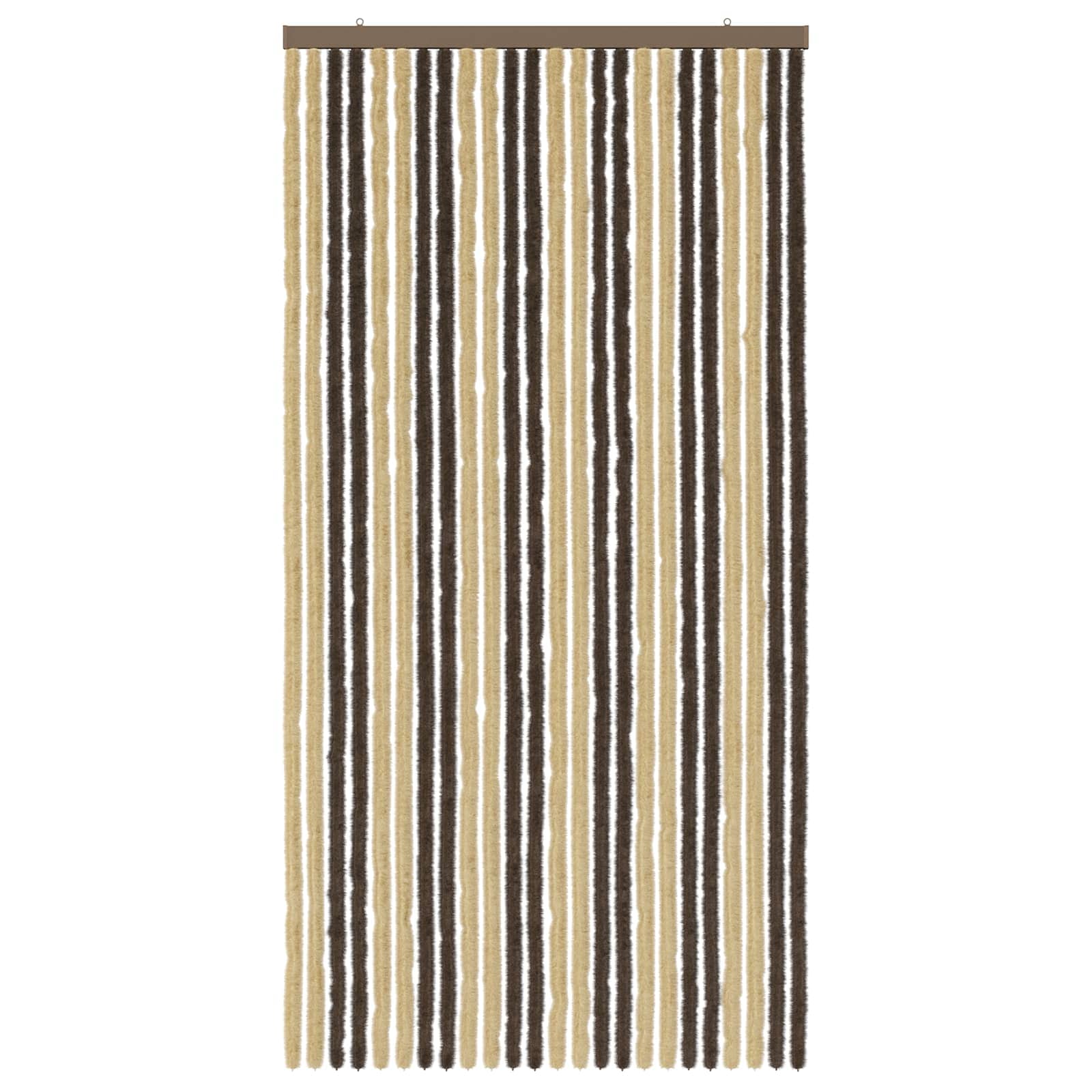 Insektenschutzvorhang Chenille Dunkelbraun und Beige