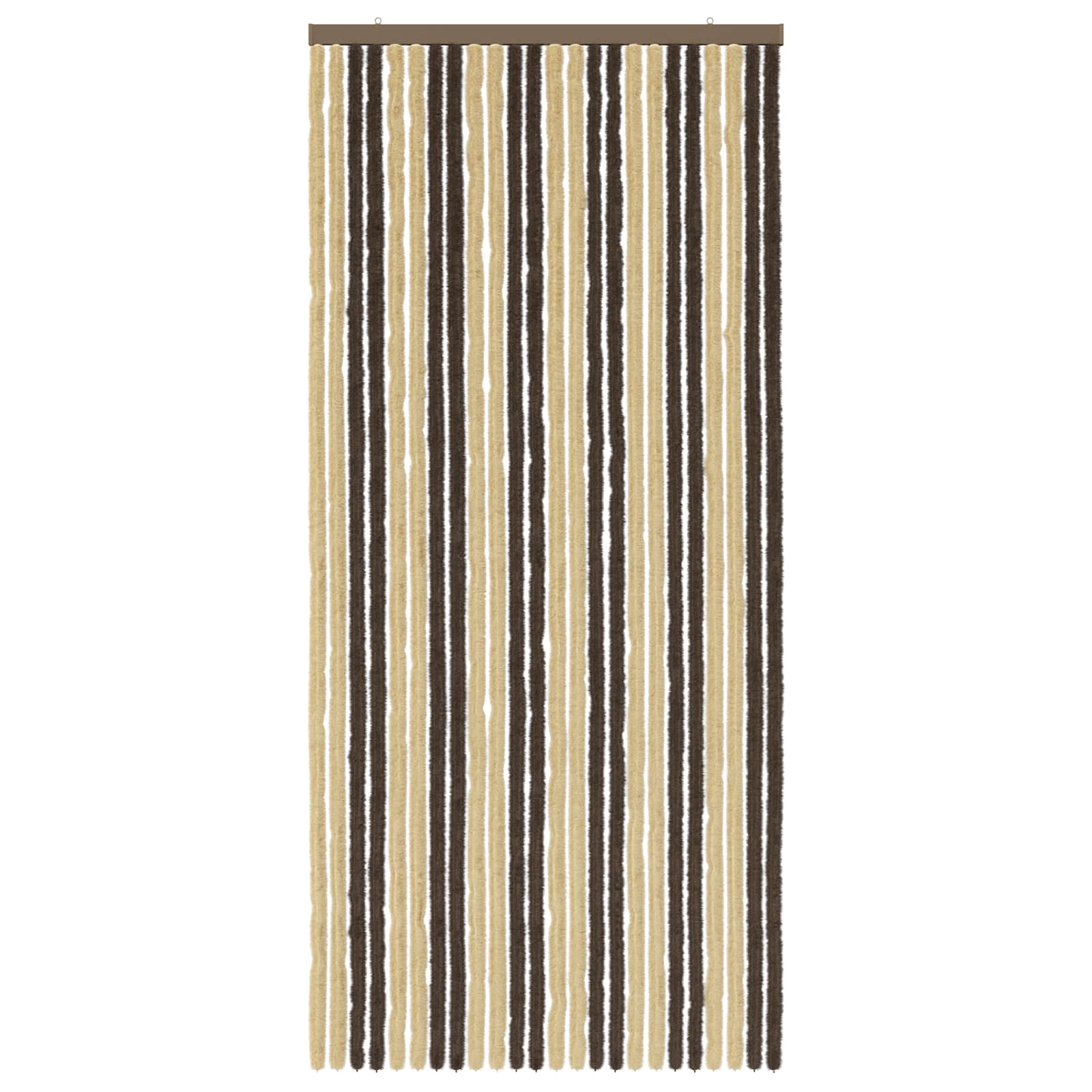 Insektenschutzvorhang Chenille Dunkelbraun und Beige