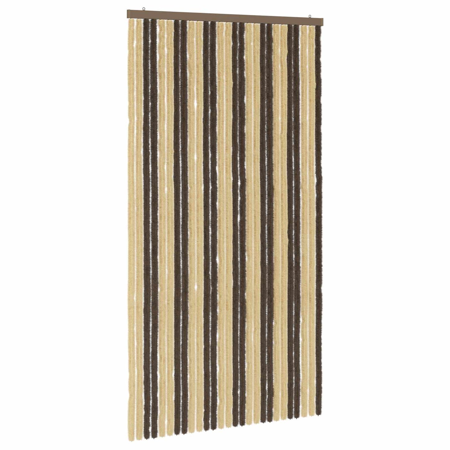 Insektenschutzvorhang Chenille Dunkelbraun und Beige