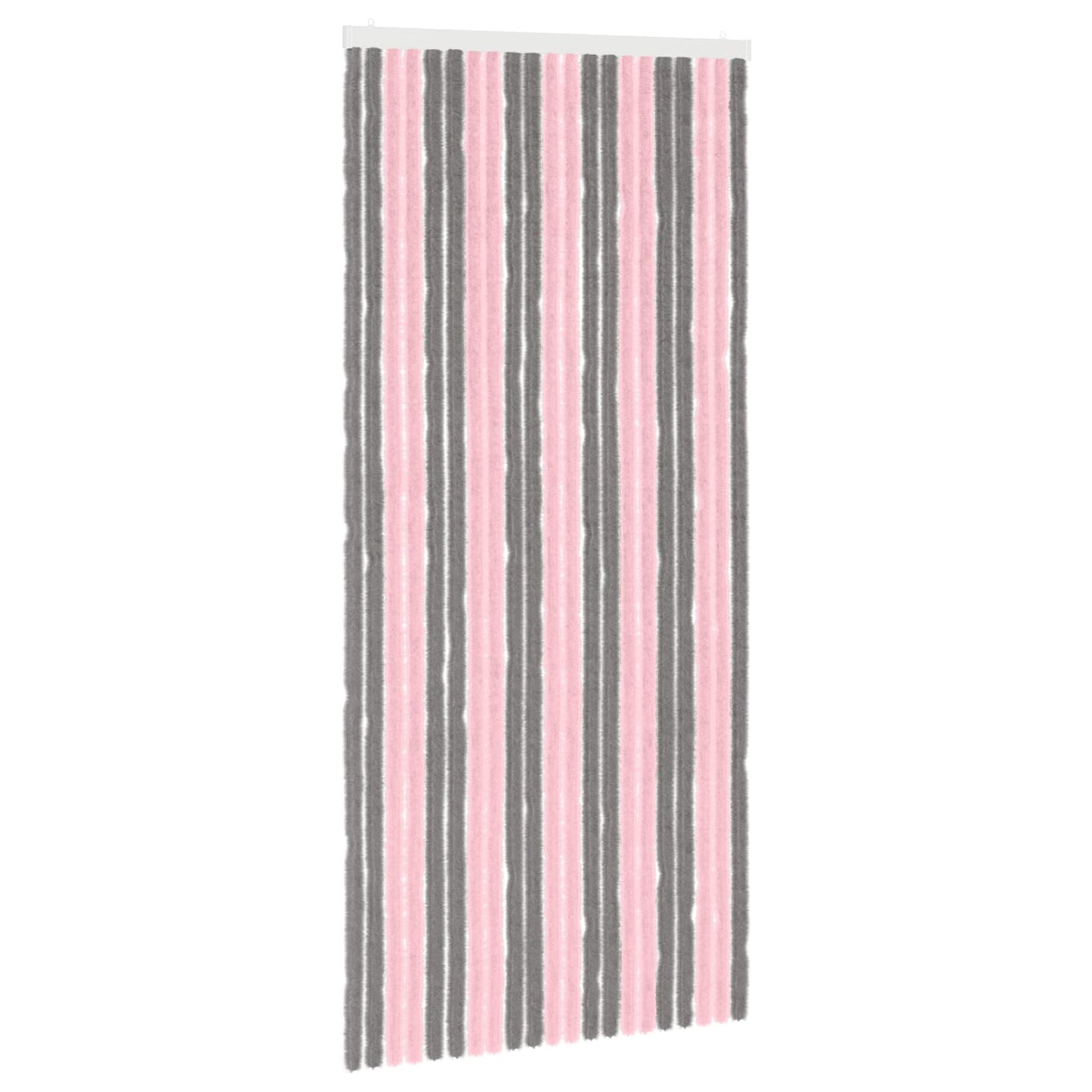 Insektenschutzvorhang Chenille Silber Grau und Rosa 90 x 200 cm