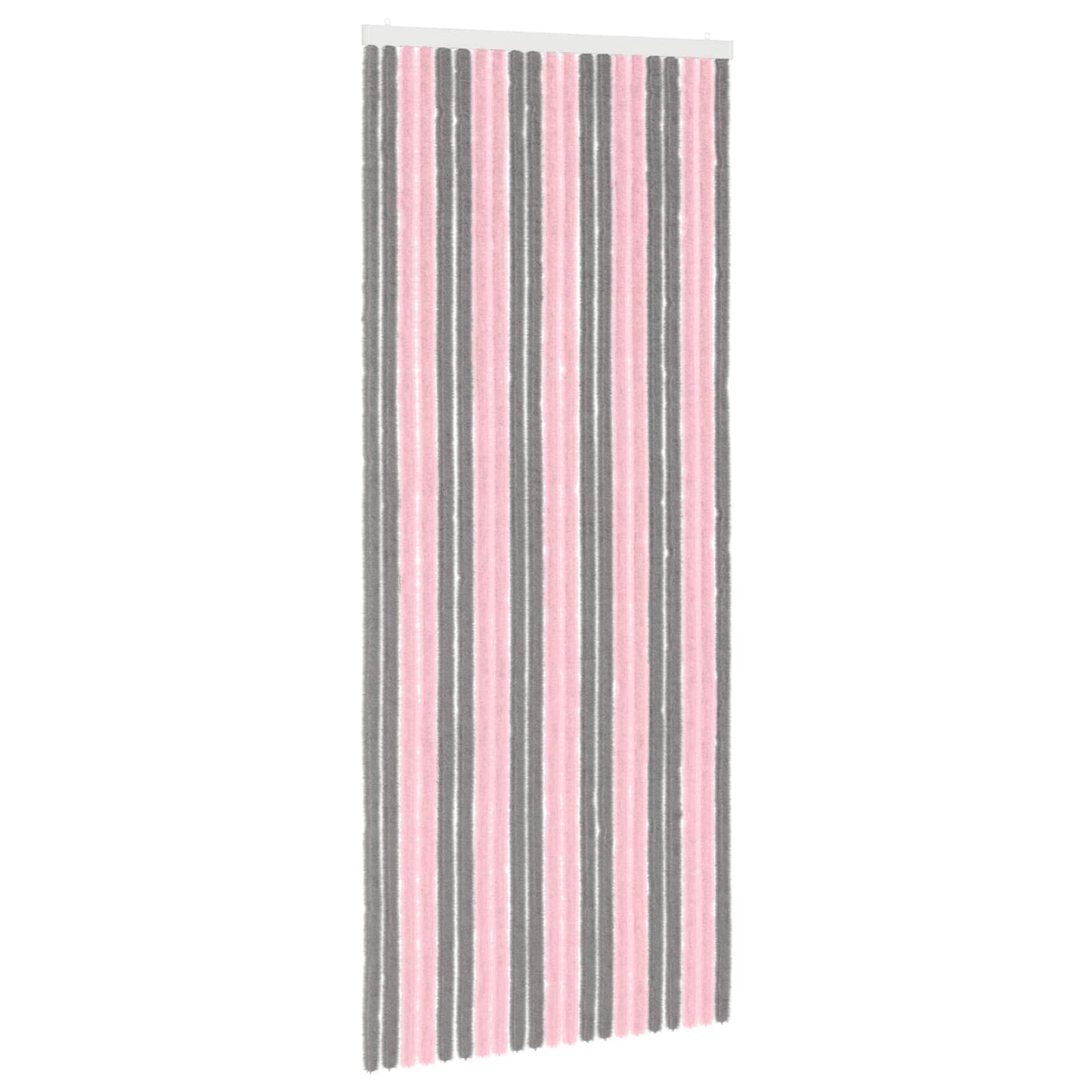 Insektenschutzvorhang Chenille Silber Grau und Rosa 90 x 220 cm