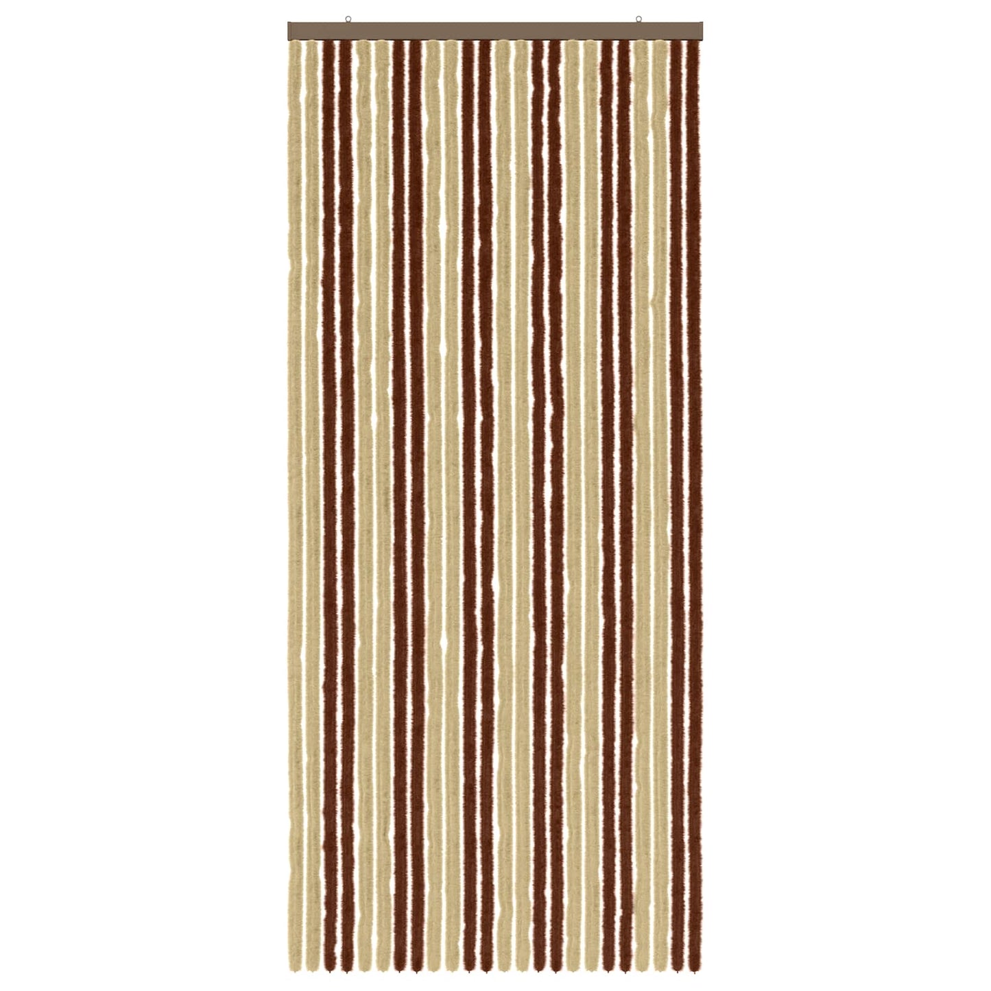 Insektenschutzvorhang Chenille Braun und Beige 100 x 230 cm