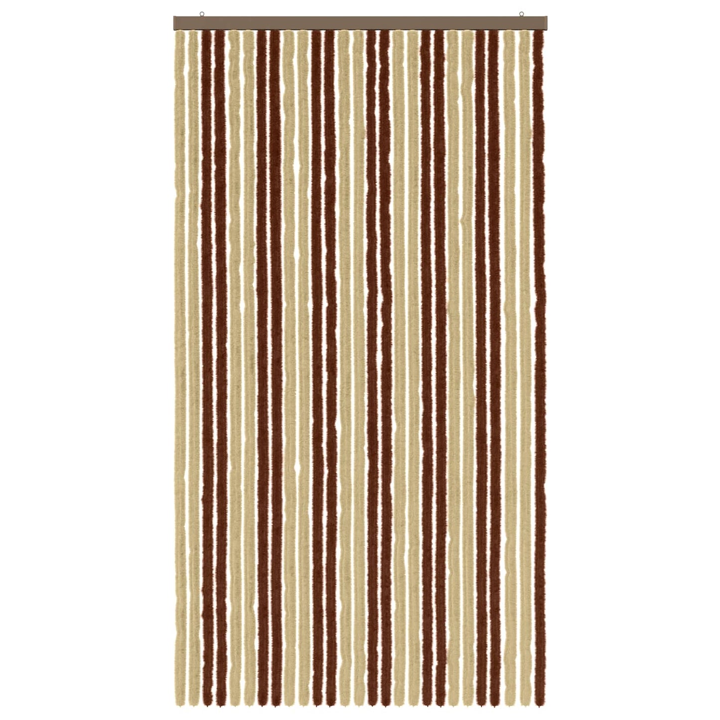 Insektenschutzvorhang Chenille Braun und Beige 118 x 220 cm