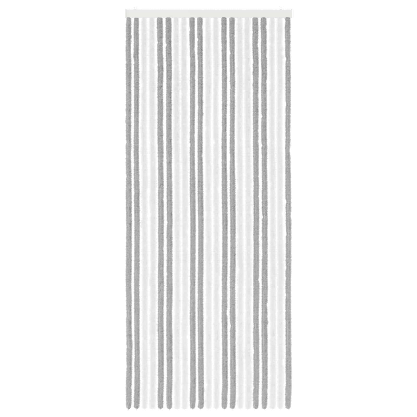 Insektenschutzvorhang Chenille Grau und Weiß 90 x 220 cm