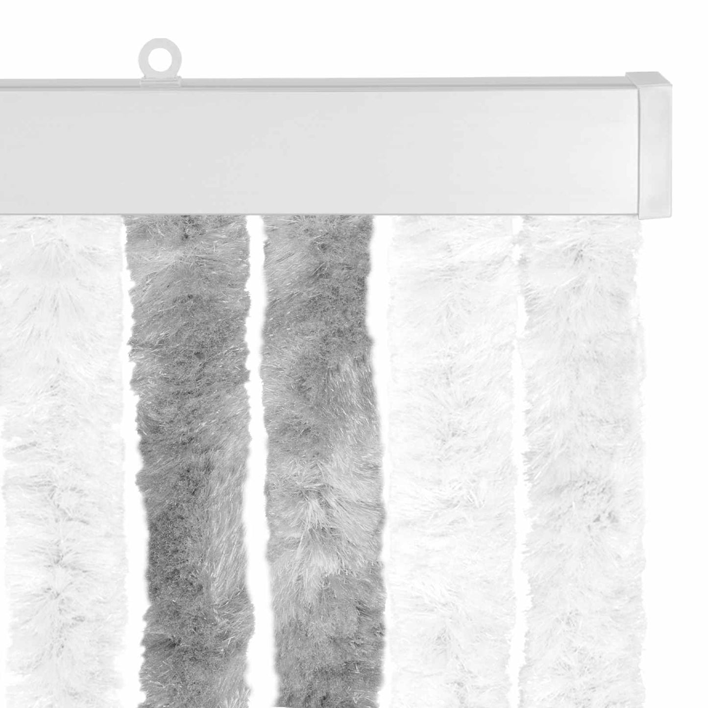 Insektenschutzvorhang Chenille Grau und Weiß 100 x 220 cm
