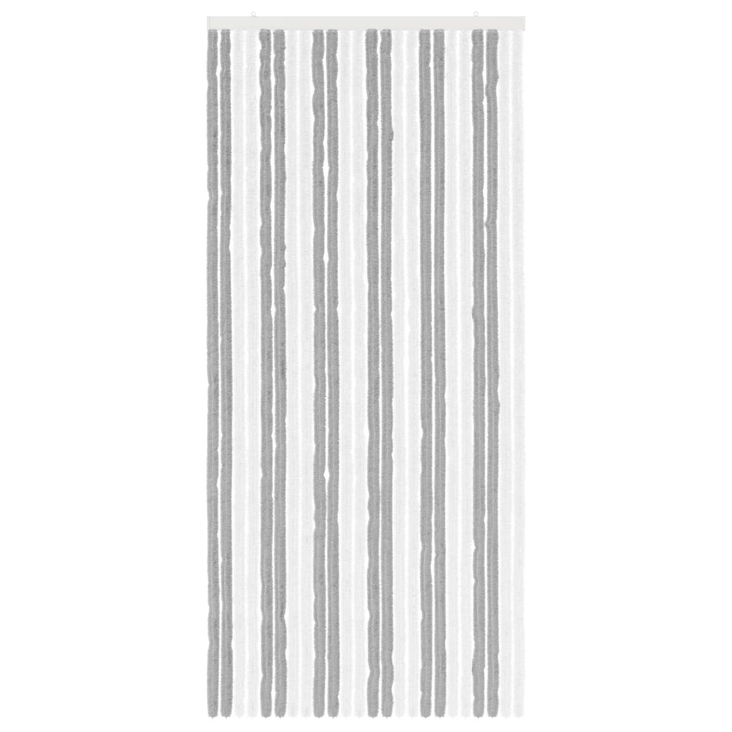 Insektenschutzvorhang Chenille Grau und Weiß 100 x 220 cm
