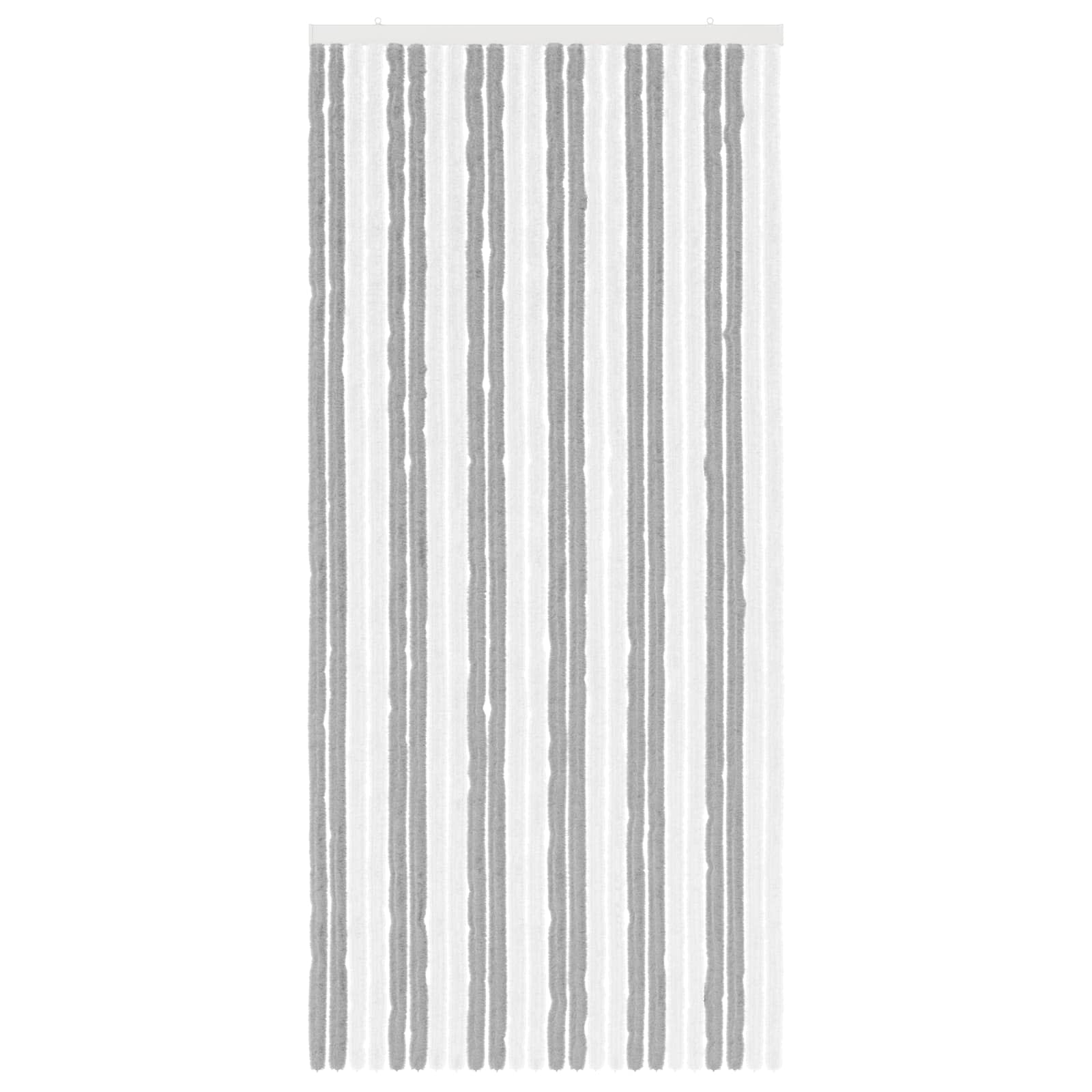 Insektenschutzvorhang Chenille Grau und Weiß 100 x 220 cm