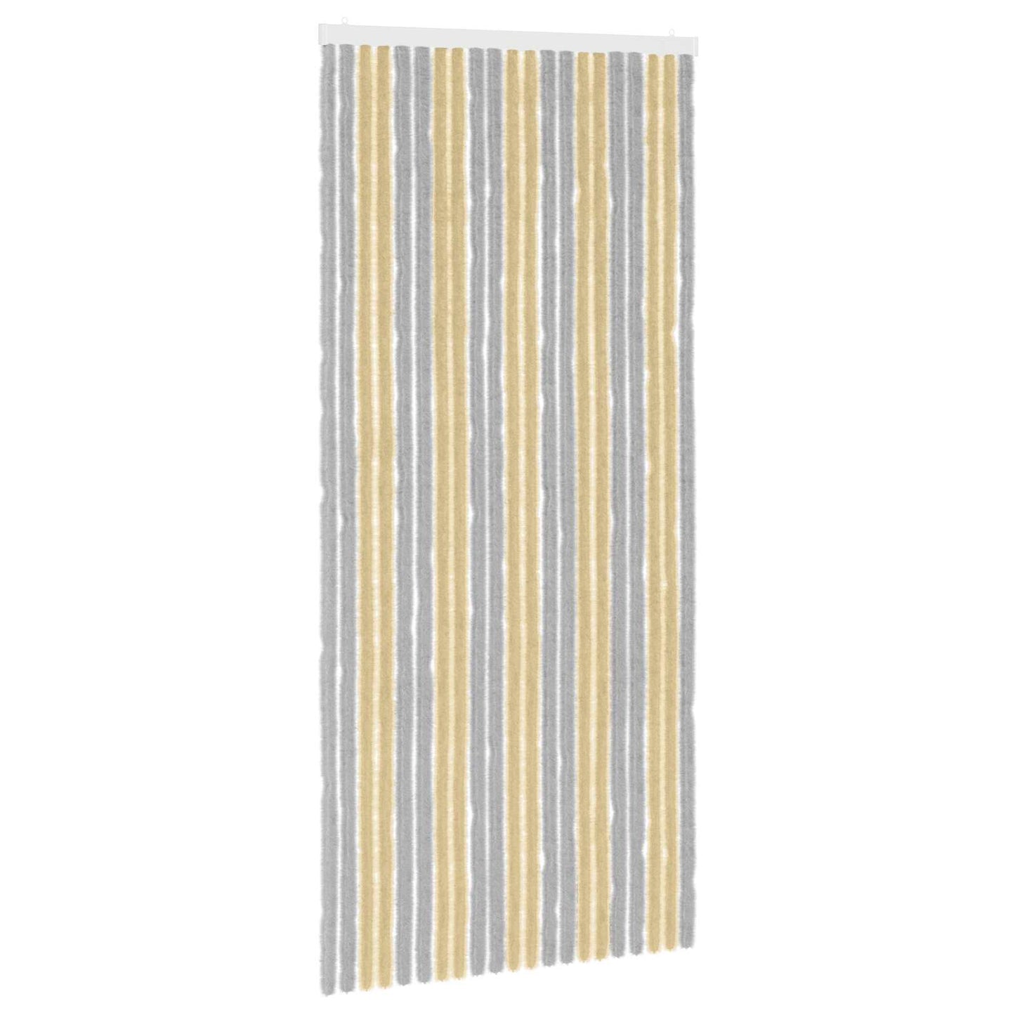 Insektenschutzvorhang Chenille Grau und Beige 90 x 200 cm