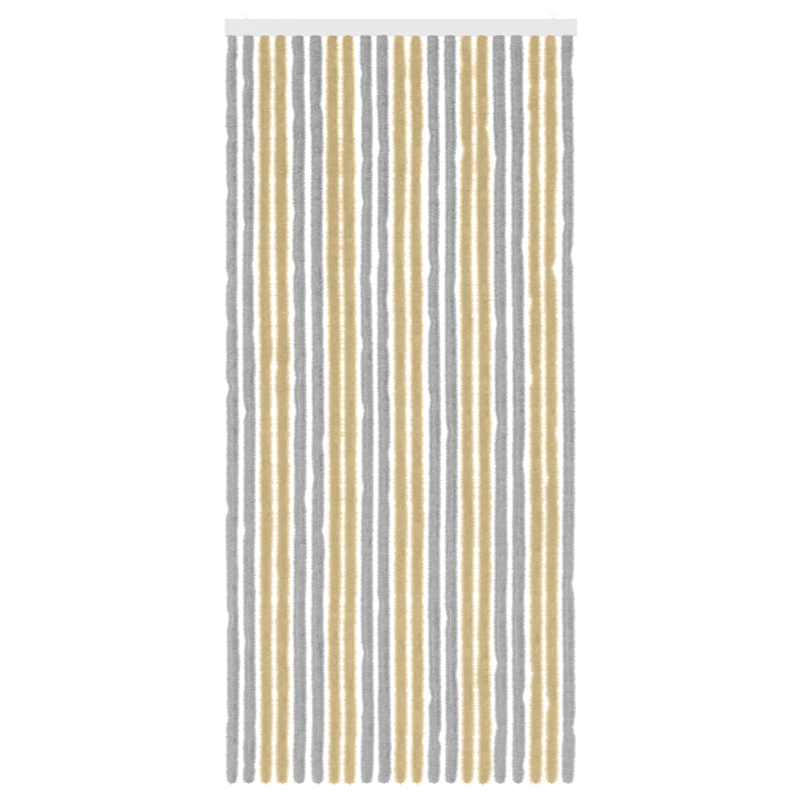 Insektenschutzvorhang Chenille Grau und Beige 90 x 200 cm