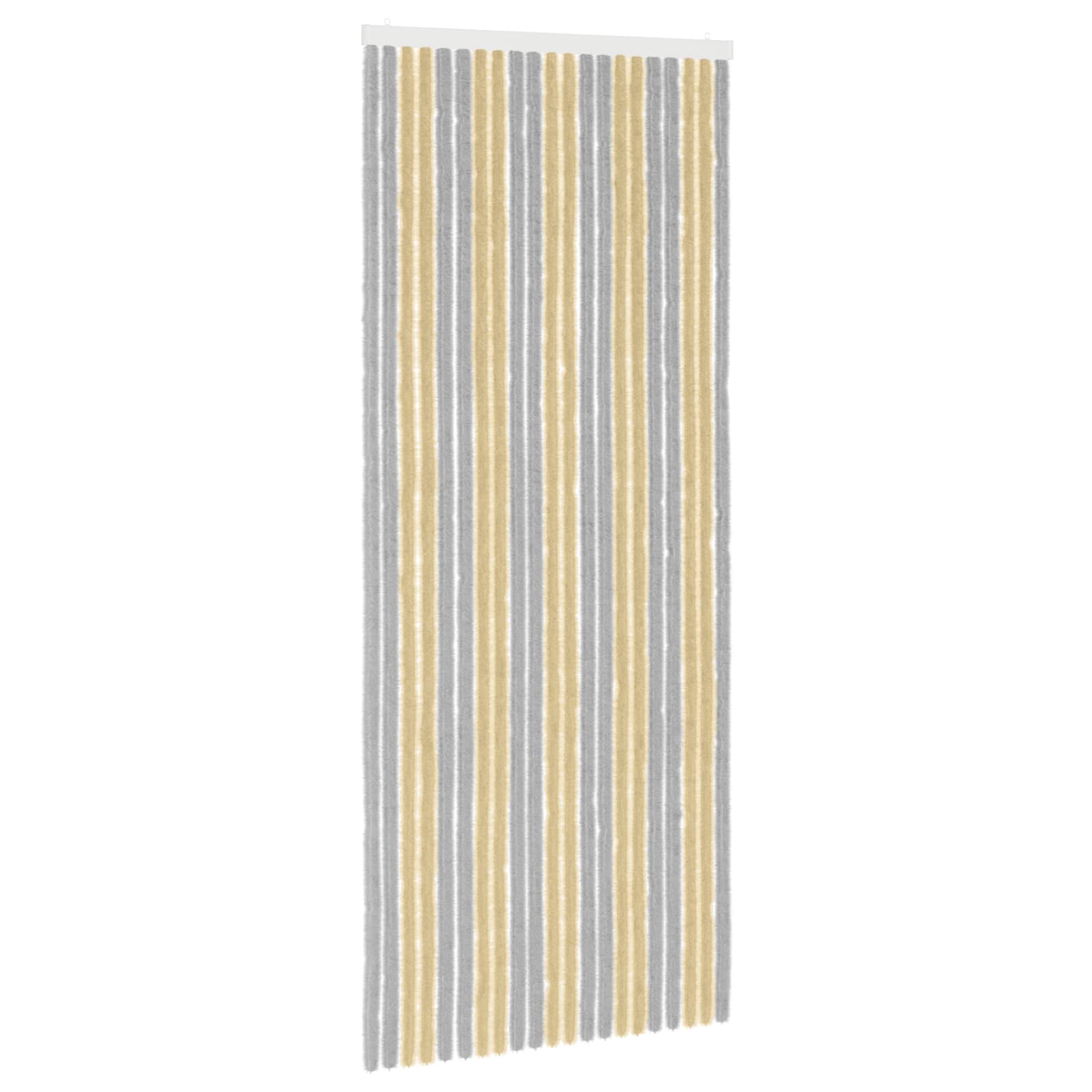 Insektenschutzvorhang Chenille Grau und Beige 90 x 220 cm