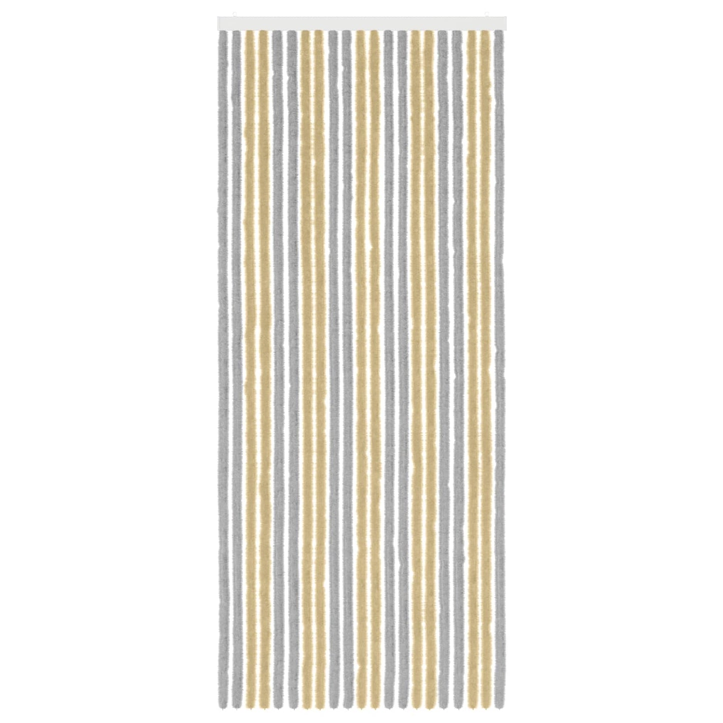 Insektenschutzvorhang Chenille Grau und Beige 90 x 220 cm