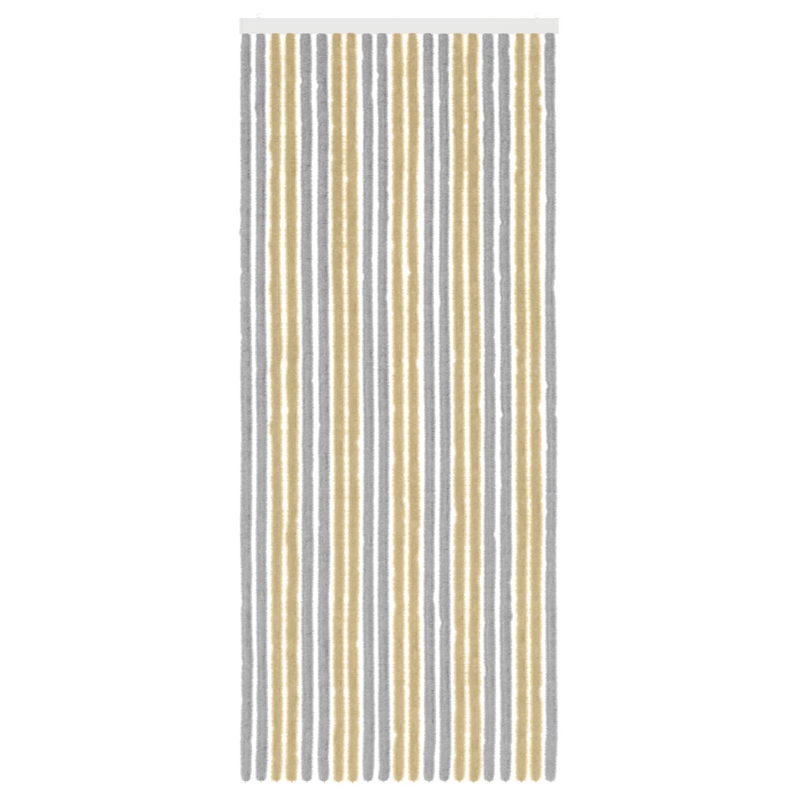 Insektenschutzvorhang Chenille Grau und Beige 90 x 220 cm