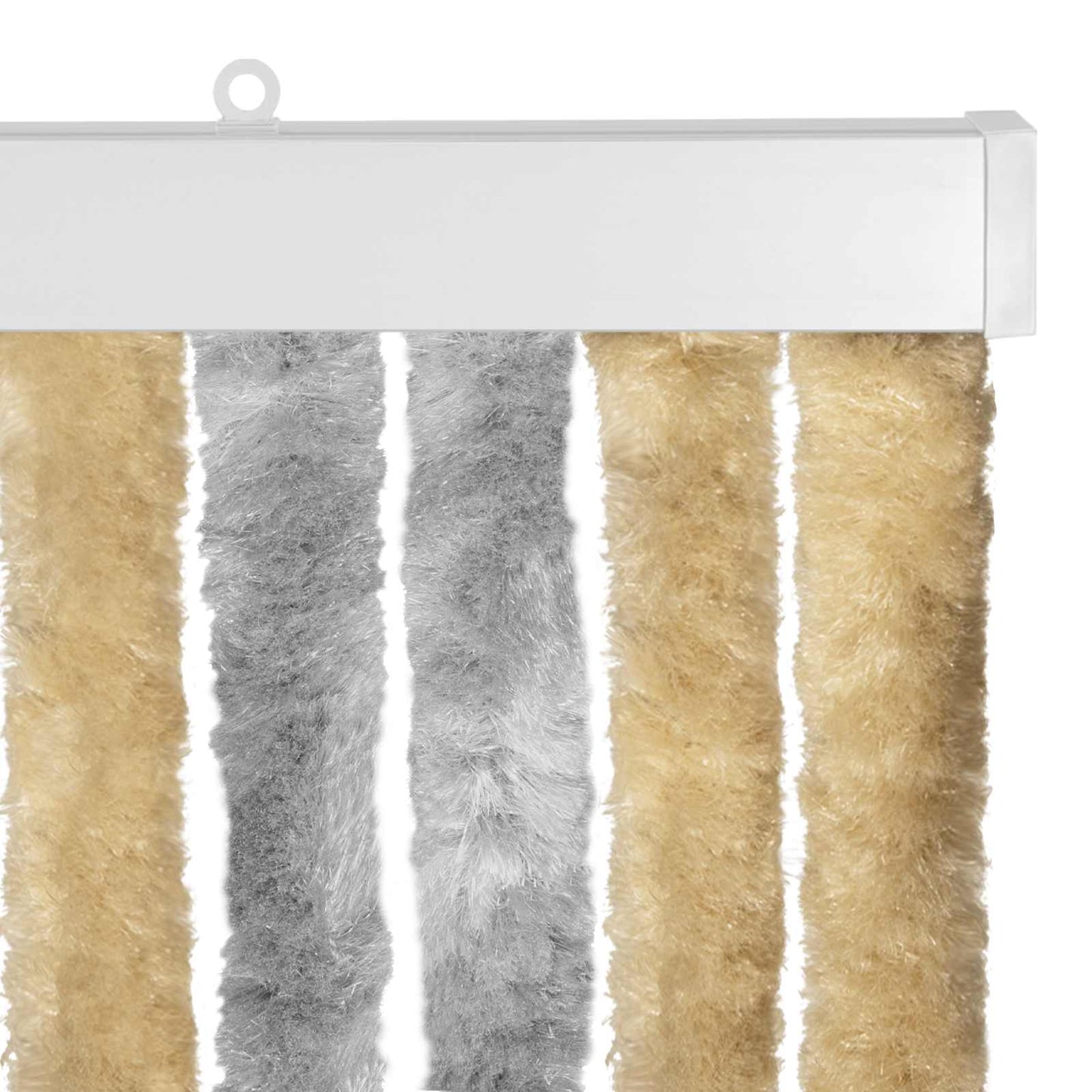 Insektenschutzvorhang Chenille Grau und Beige 100 x 200 cm
