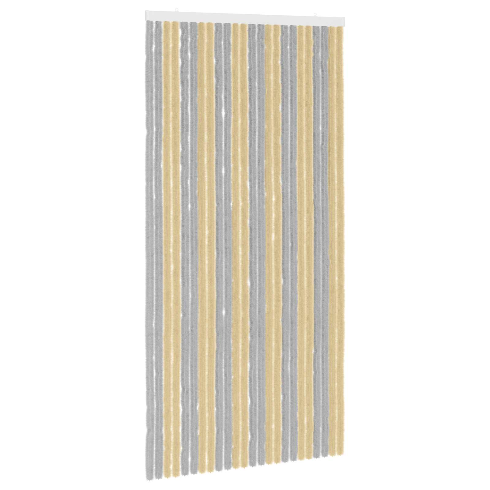 Insektenschutzvorhang Chenille Grau und Beige 100 x 200 cm