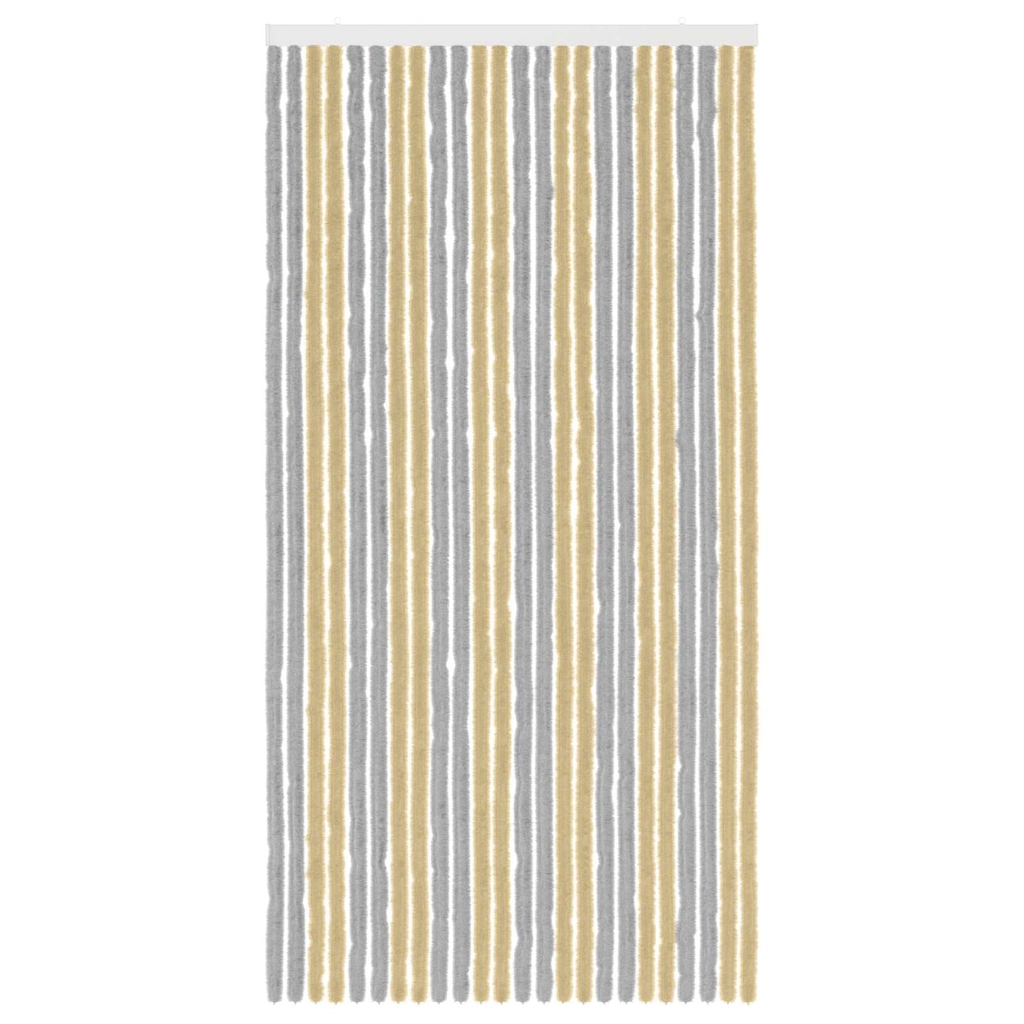 Insektenschutzvorhang Chenille Grau und Beige 100 x 200 cm