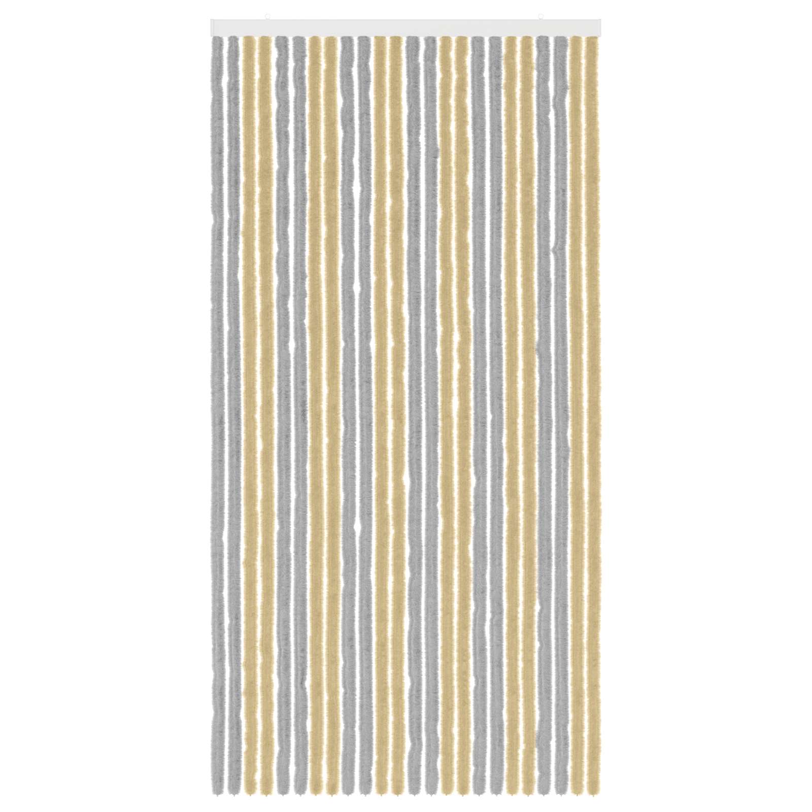 Insektenschutzvorhang Chenille Grau und Beige 100 x 200 cm
