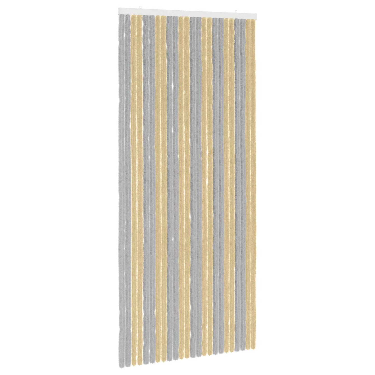 Insektenschutzvorhang Chenille Grau und Beige 100 x 220 cm