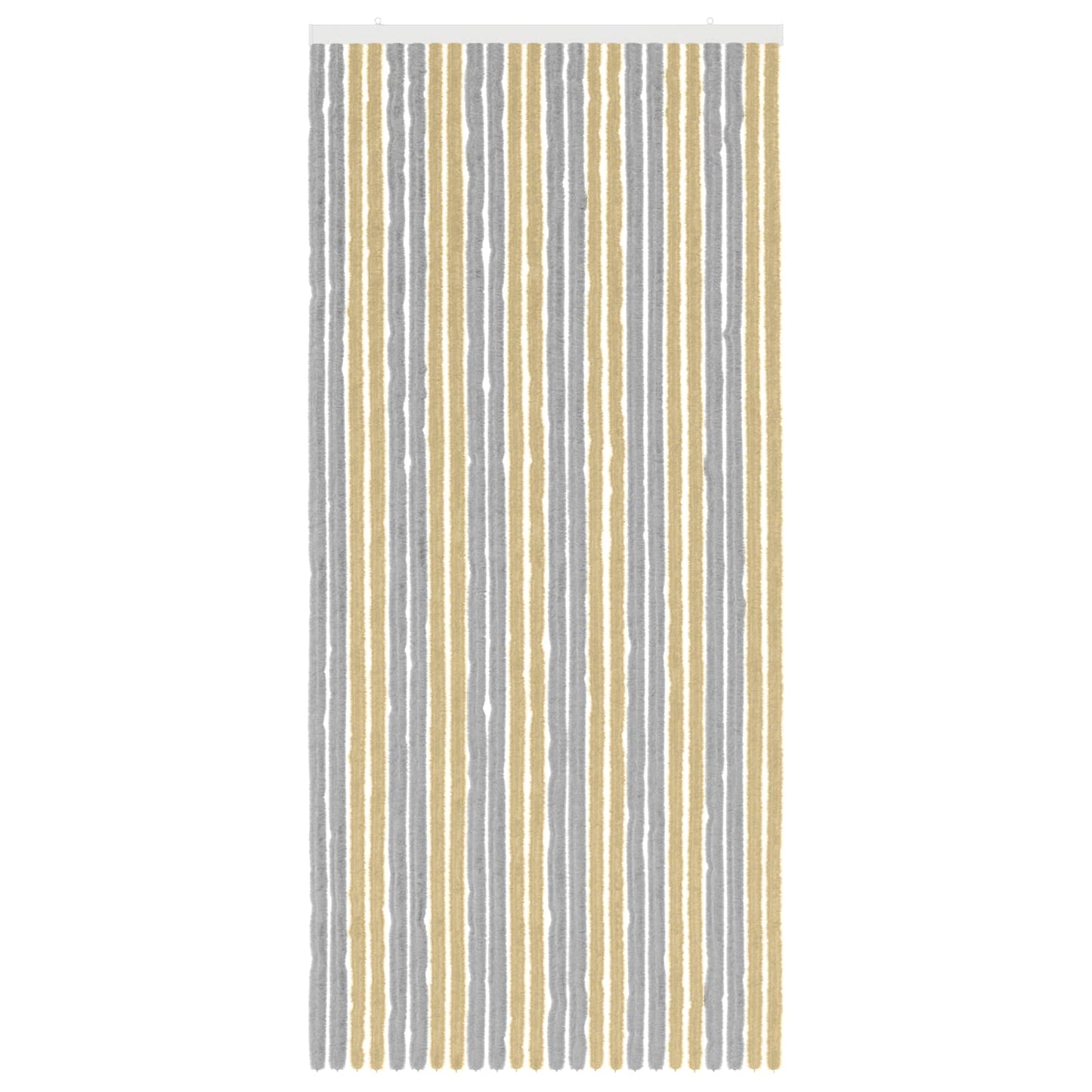 Insektenschutzvorhang Chenille Grau und Beige 100 x 220 cm