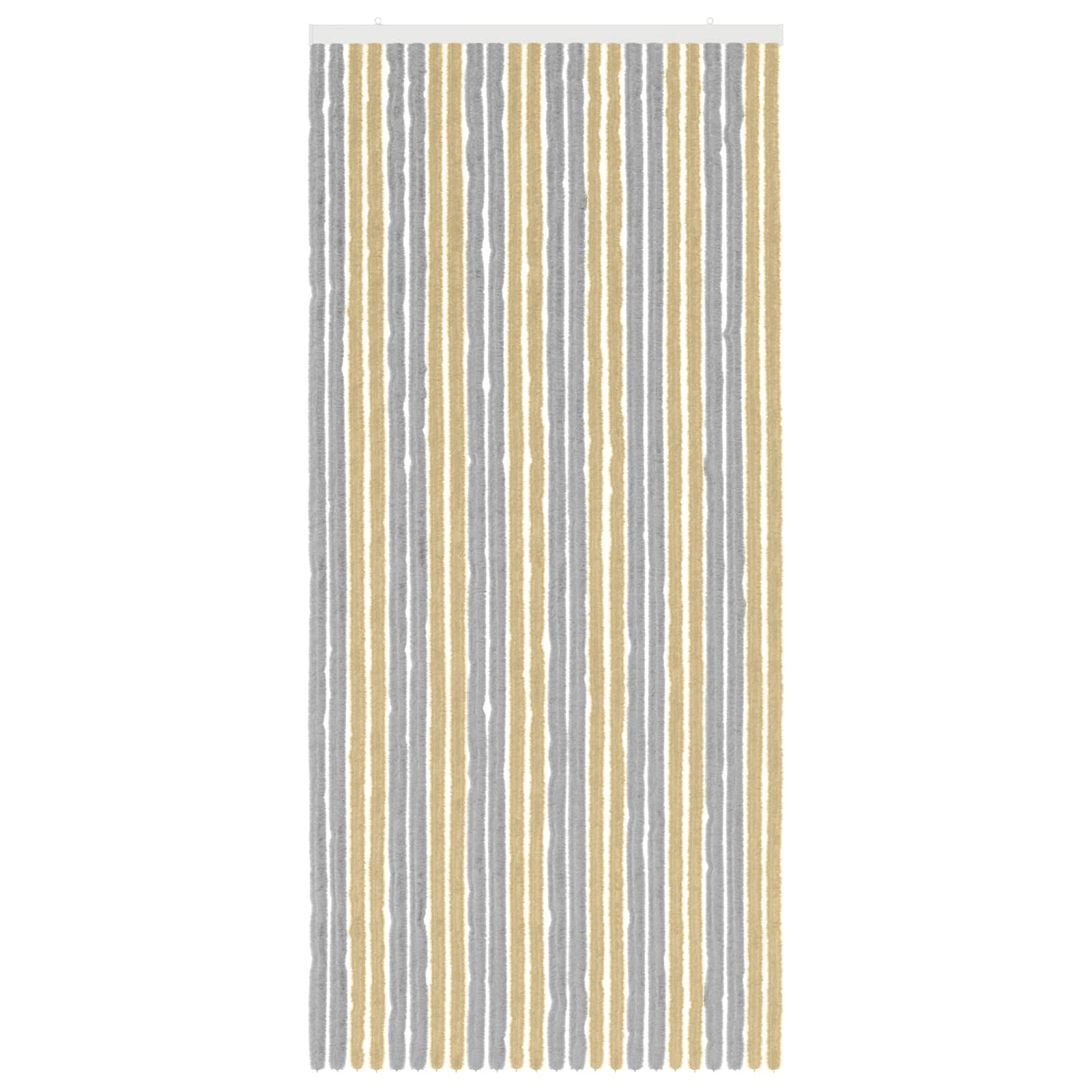 Insektenschutzvorhang Chenille Grau und Beige 100 x 220 cm