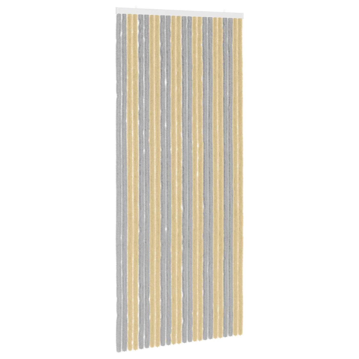 Insektenschutzvorhang Chenille Grau und Beige 100 x 230 cm