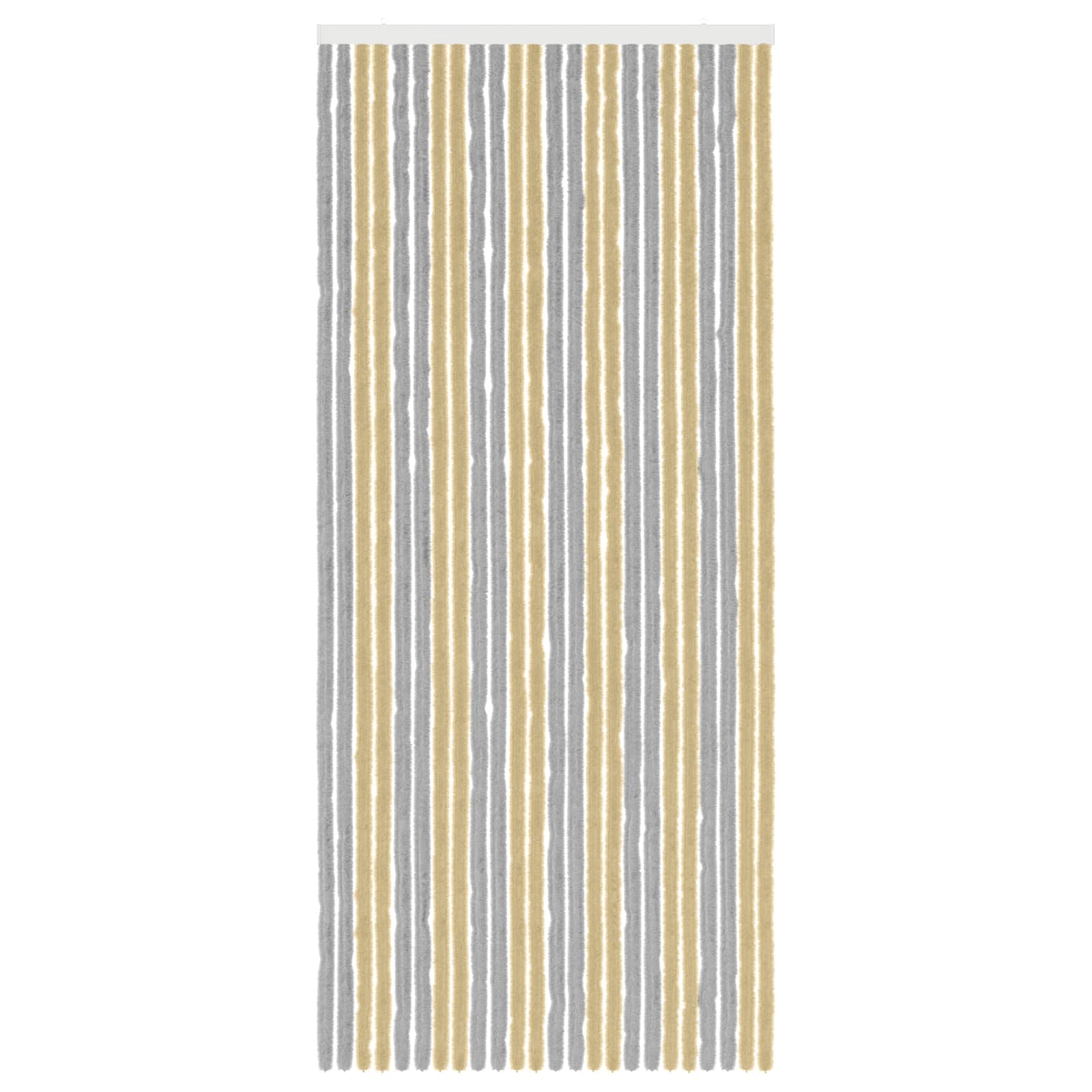 Insektenschutzvorhang Chenille Grau und Beige 100 x 230 cm