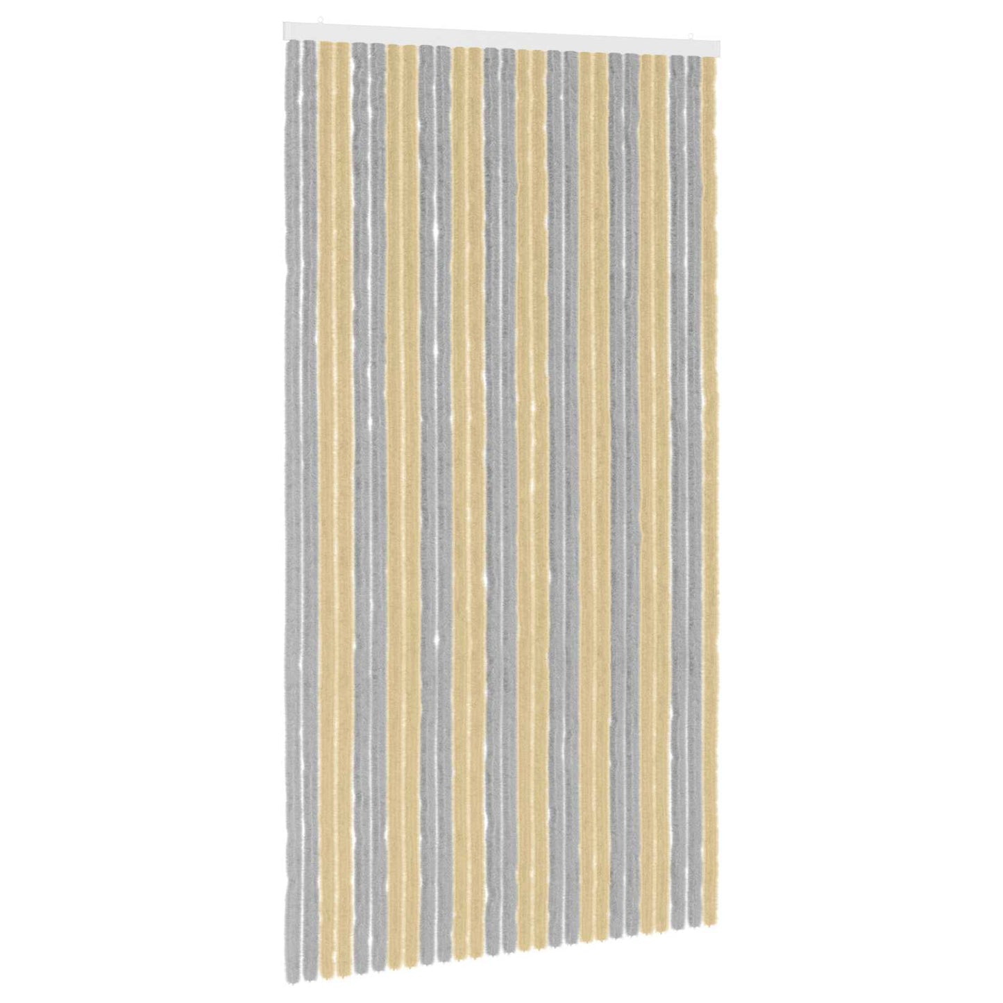 Insektenschutzvorhang Chenille Grau und Beige 118 x 220 cm