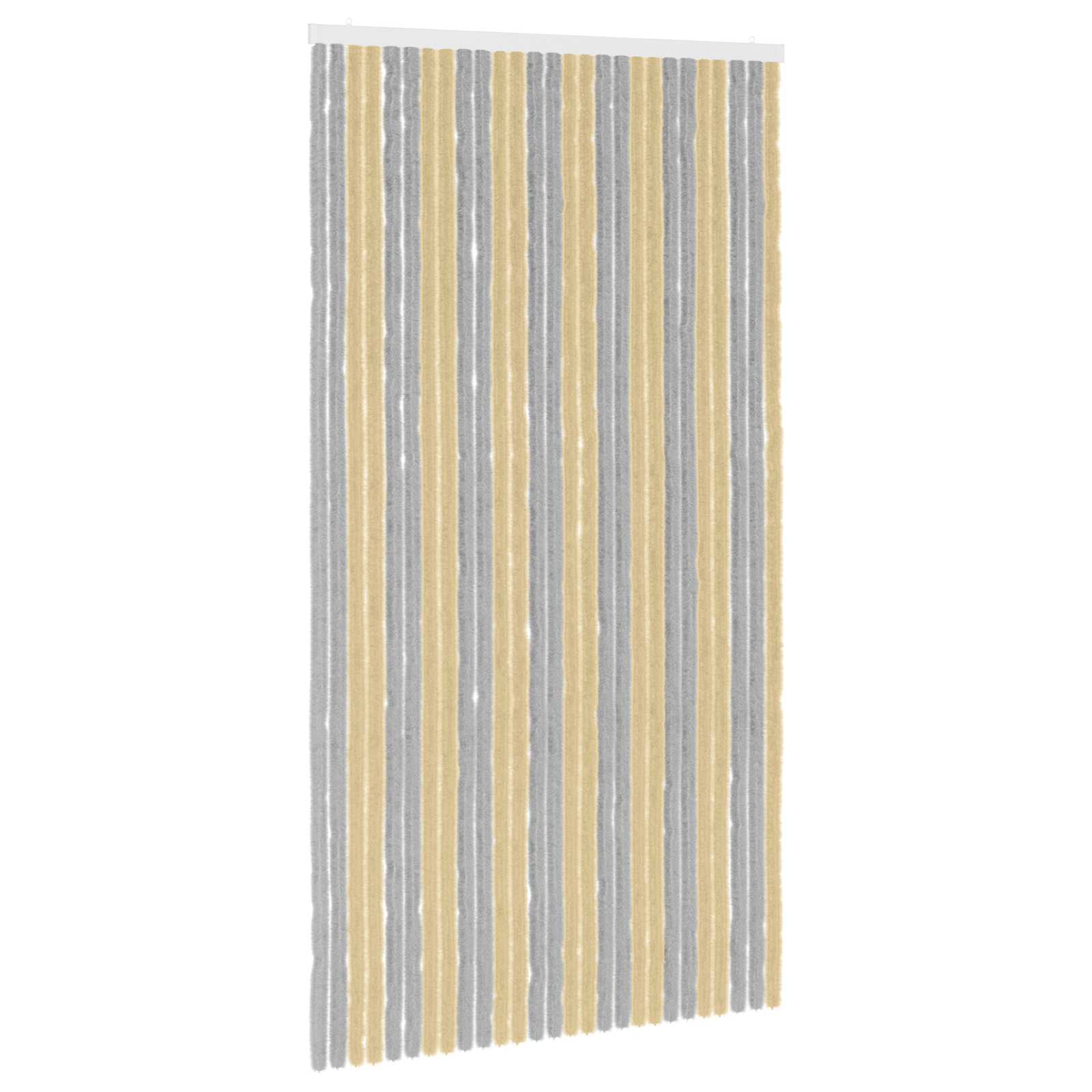 Insektenschutzvorhang Chenille Grau und Beige 118 x 220 cm