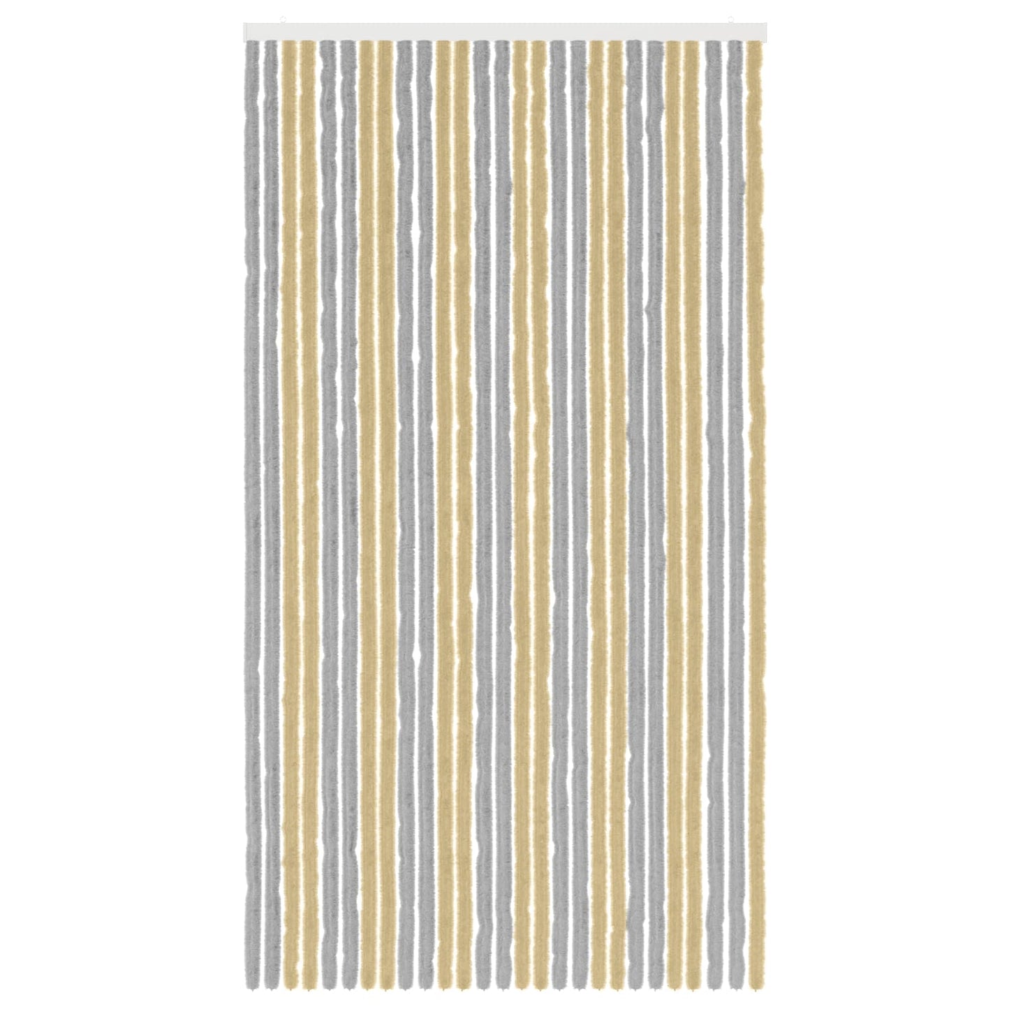 Insektenschutzvorhang Chenille Grau und Beige 118 x 220 cm