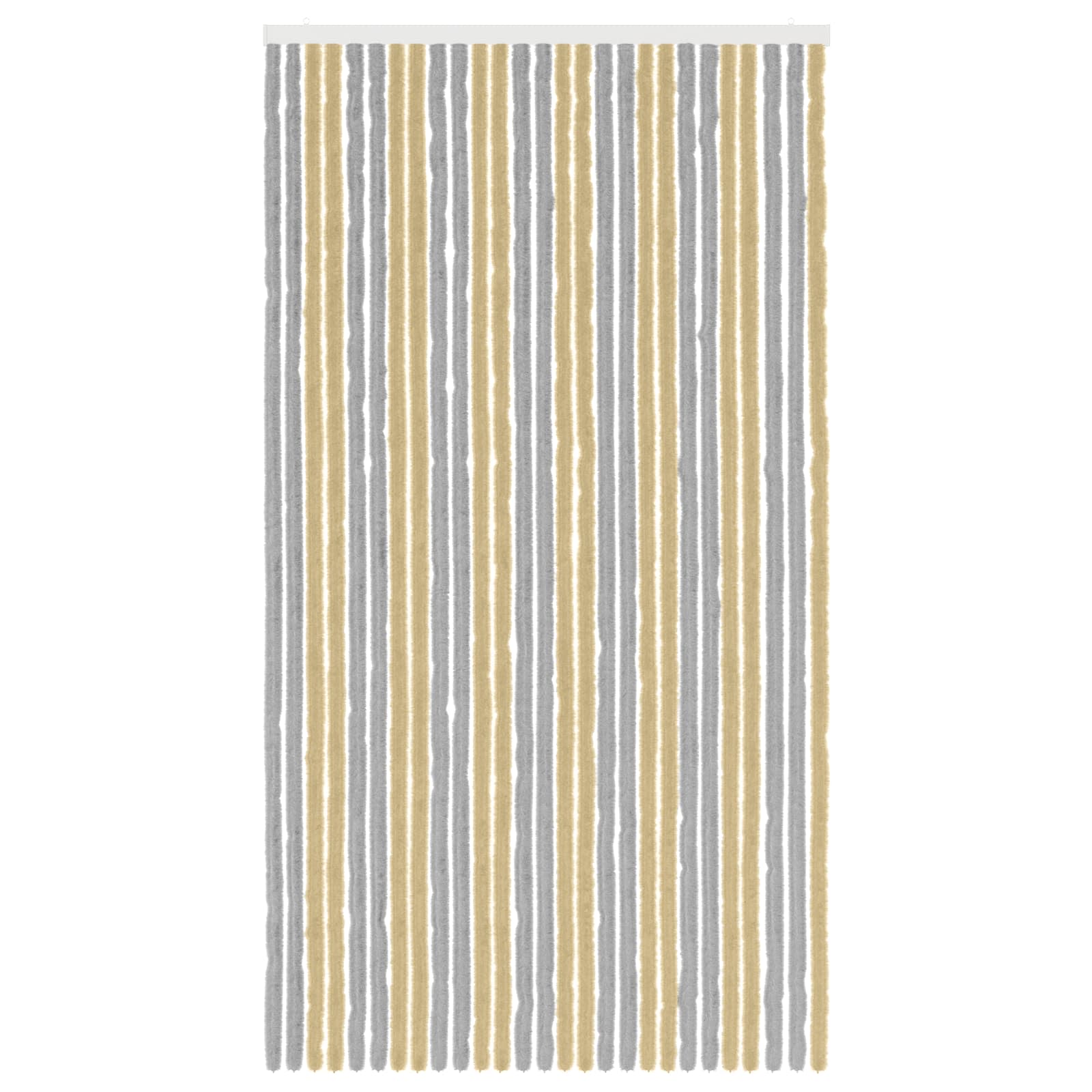 Insektenschutzvorhang Chenille Grau und Beige 118 x 220 cm
