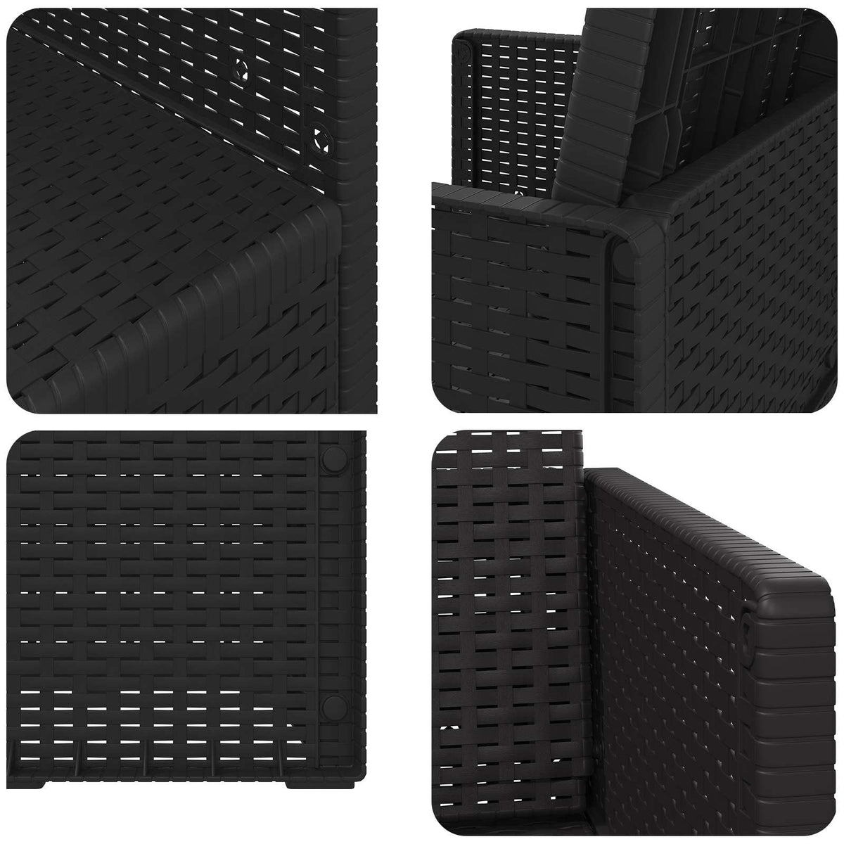 Garten Esszimmerstühle 2 pcs Anthrazit 53 x 47 x 88,5 cm PP